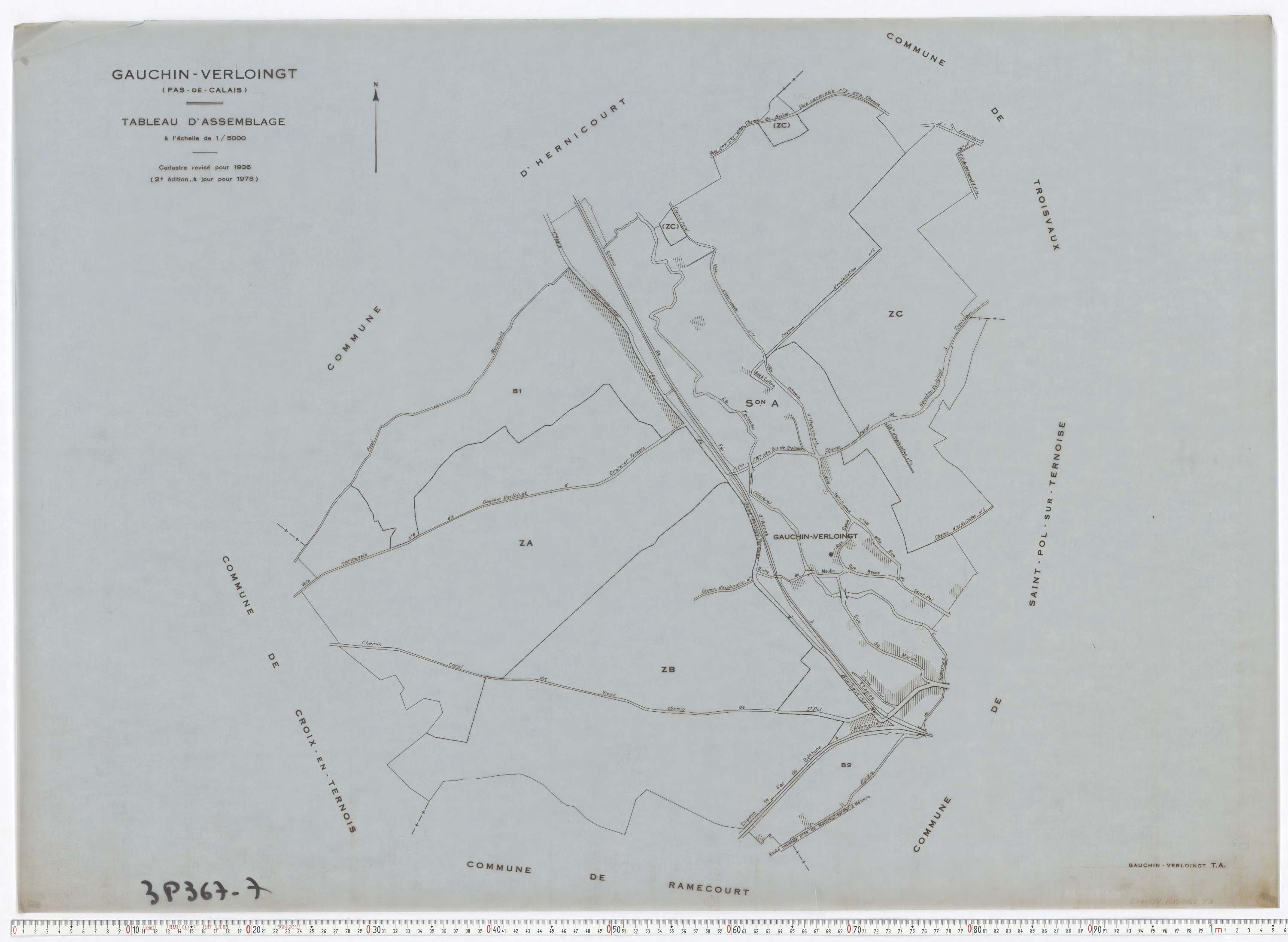 Gauchin-Verloingt - Tableau d'assemblage.