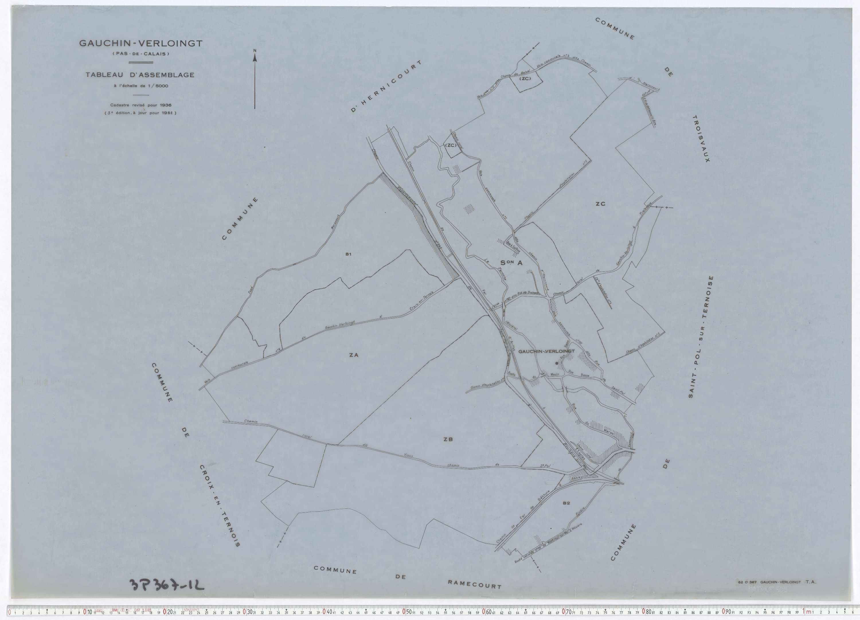 Gauchin-Verloingt - Tableau d'assemblage.