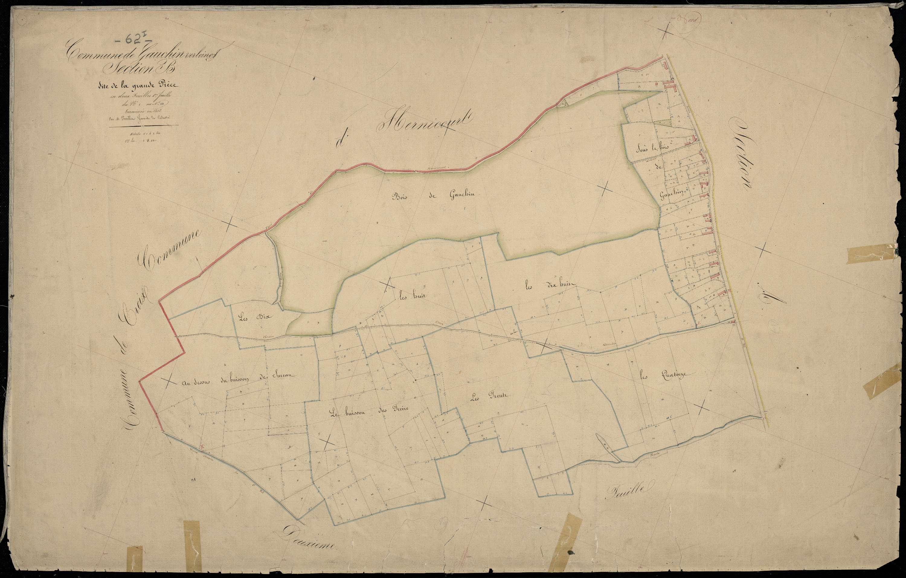 Gauchin-Verloingt - Section B, 1re feuille