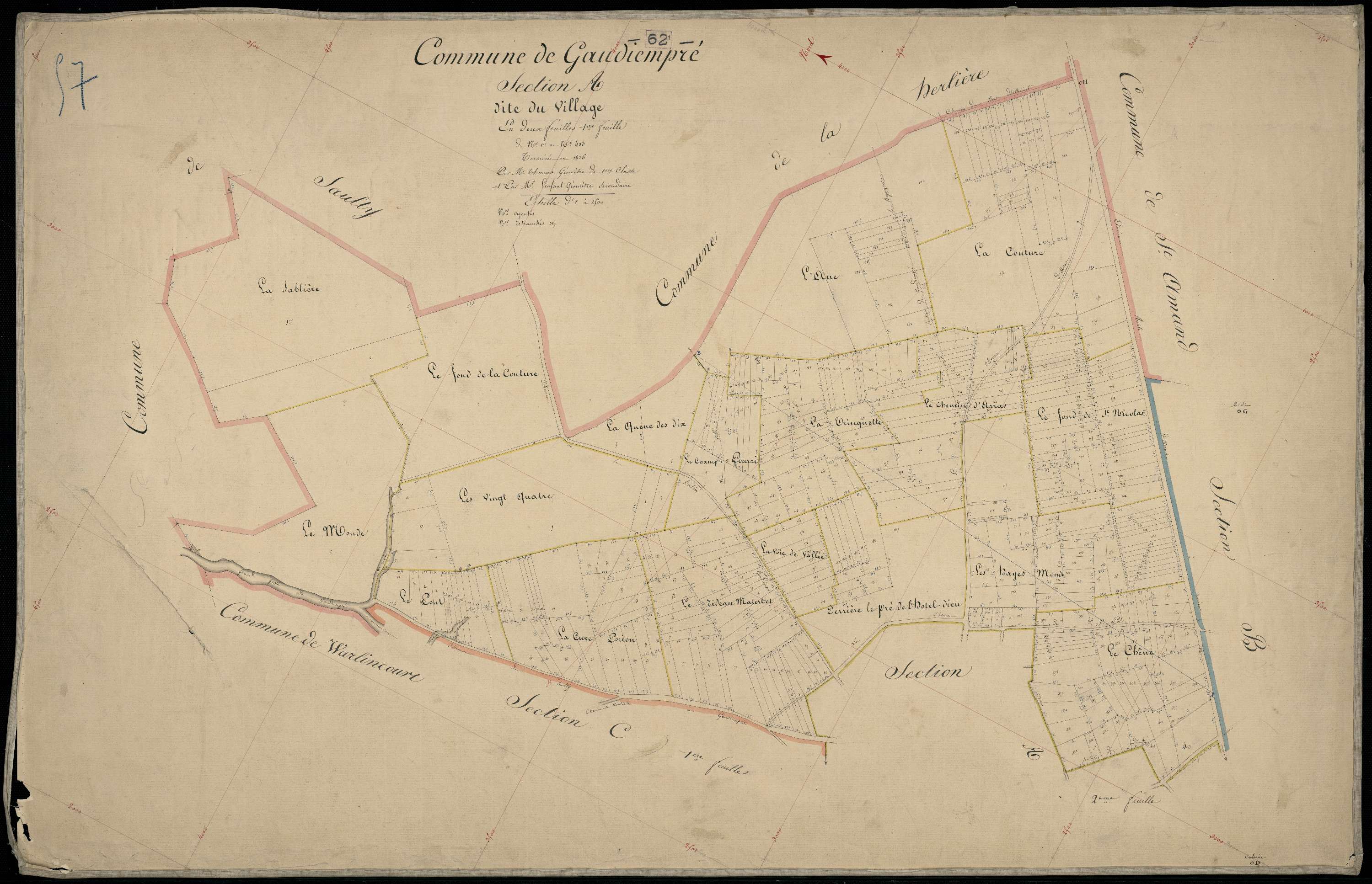 Gaudiempré - Section A, 1re feuille