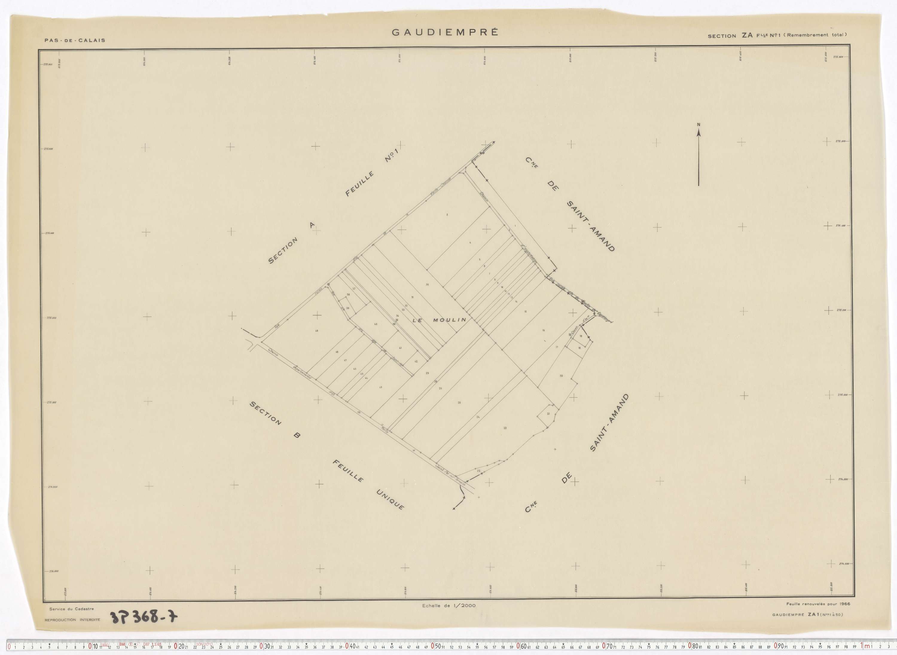 Gaudiempré - Section ZA, feuille 1.