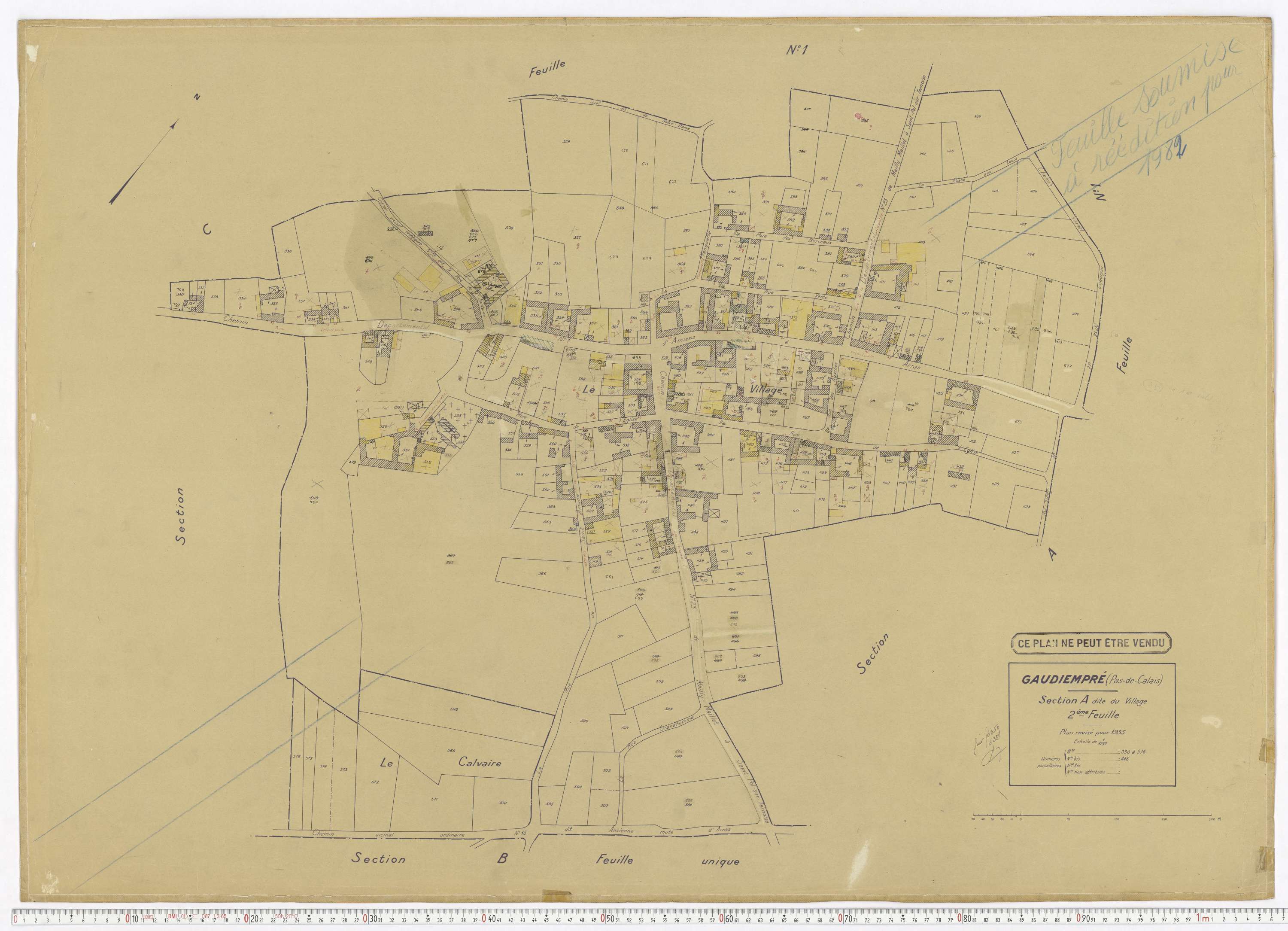 Gaudiempré - Section A, feuille 2.