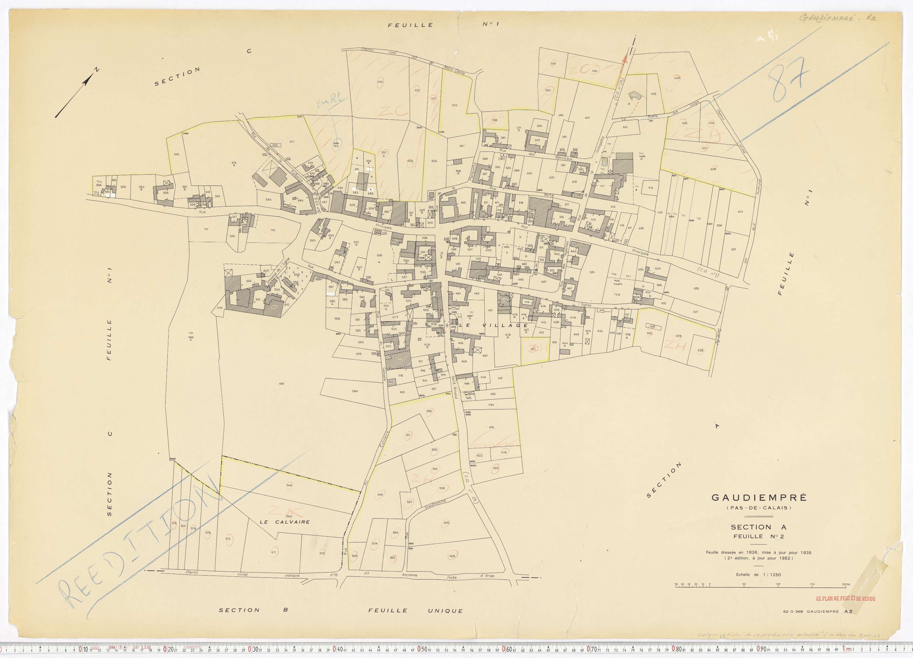 Gaudiempré - Section A, feuille 2.
