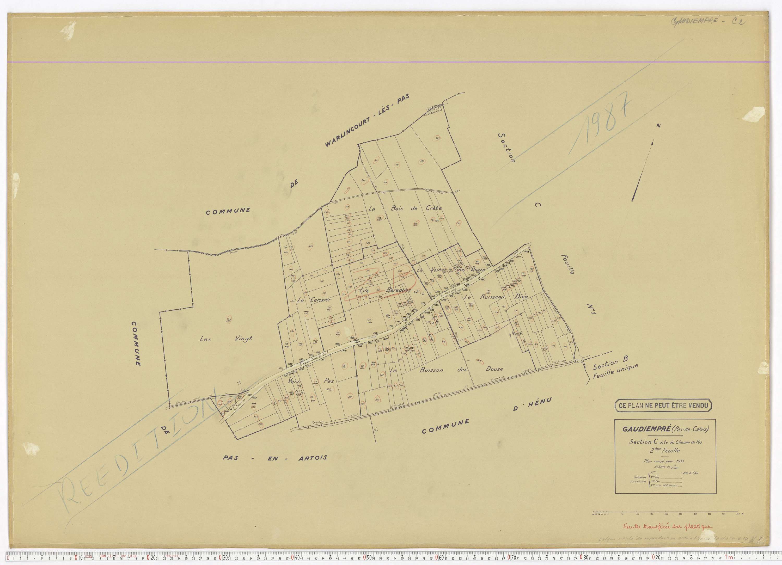Gaudiempré - Section C, feuille 2.