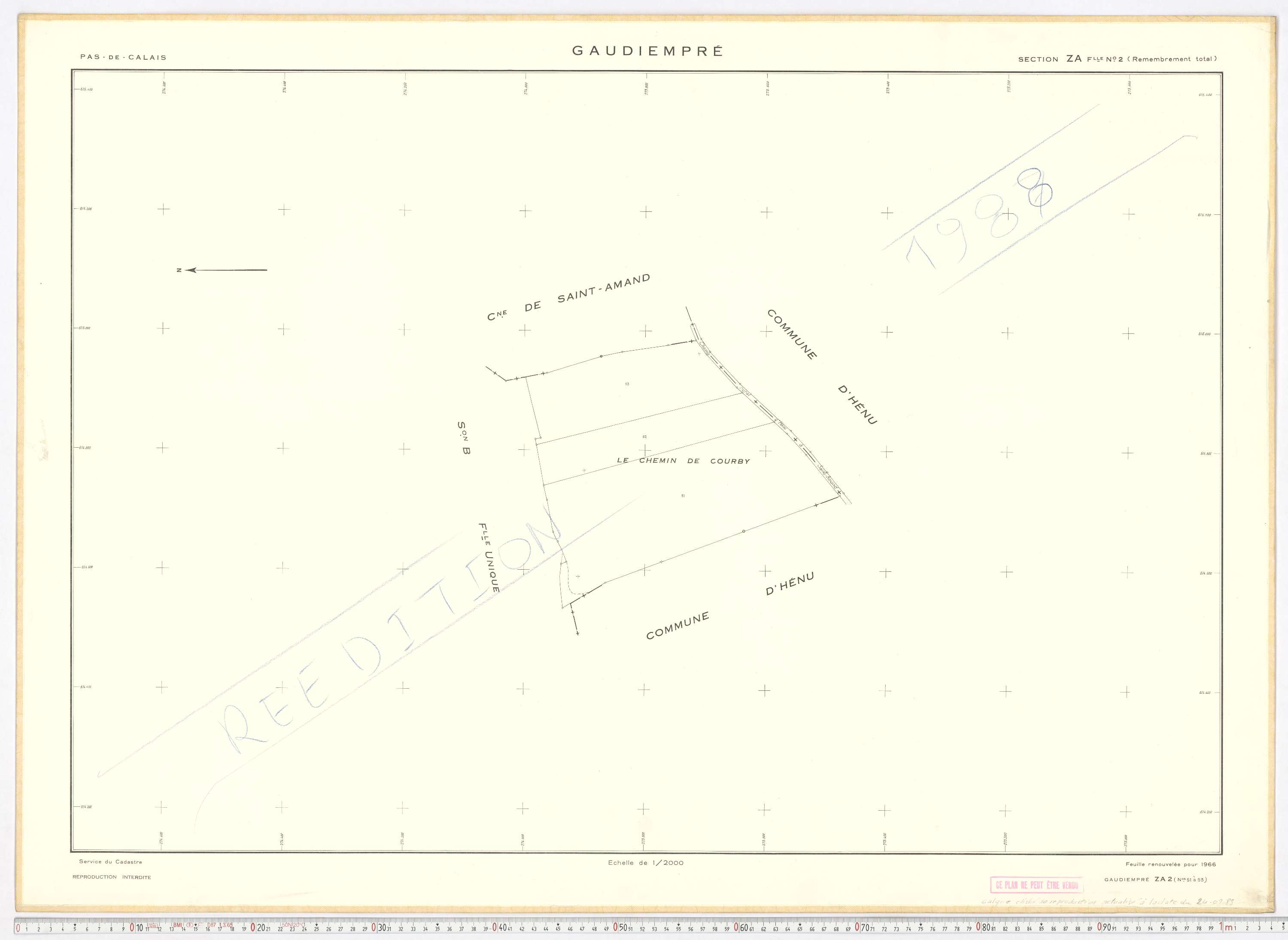 Gaudiempré - Section ZA, feuille 2.