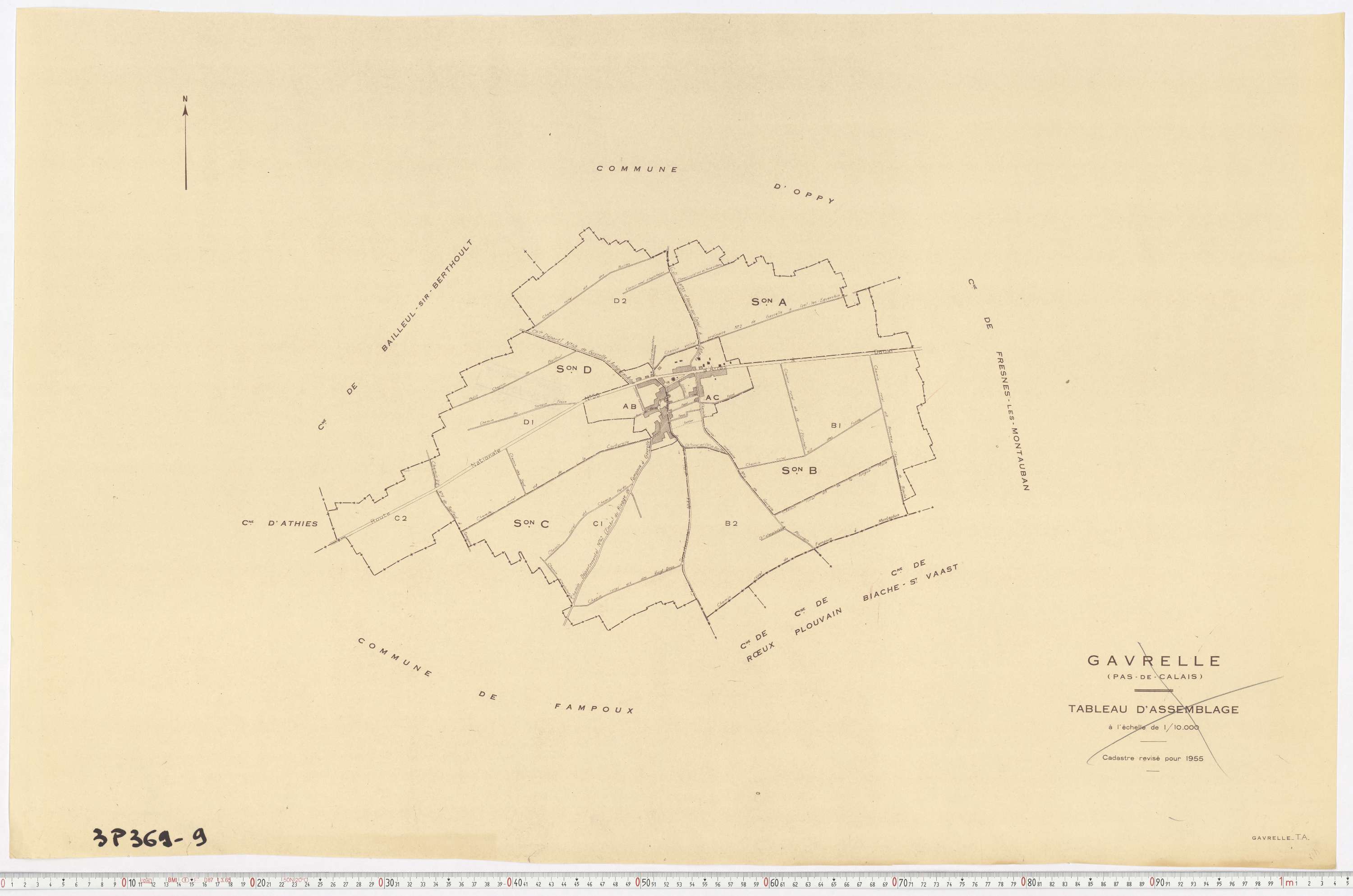 Gavrelle - Tableau d'assemblage.