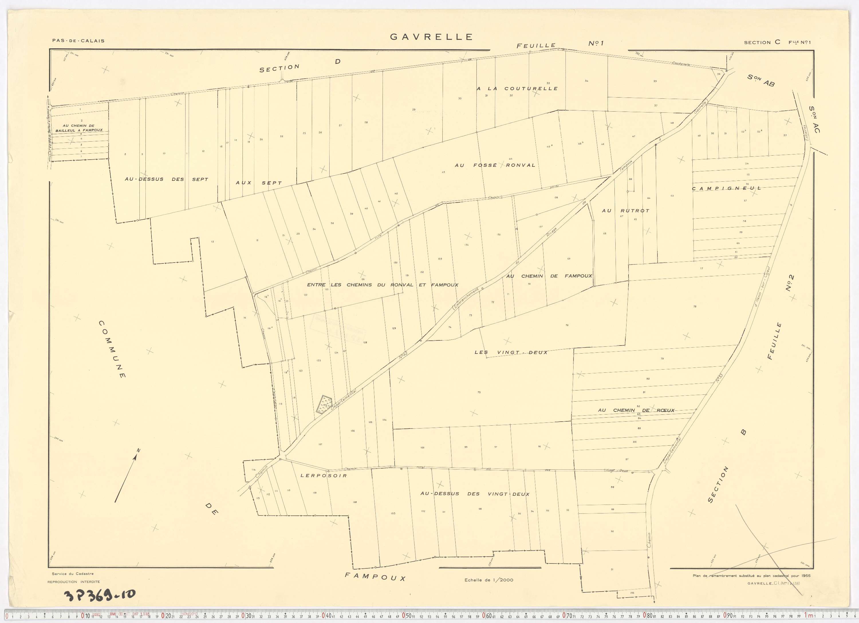 Gavrelle - Section C, feuille 1.