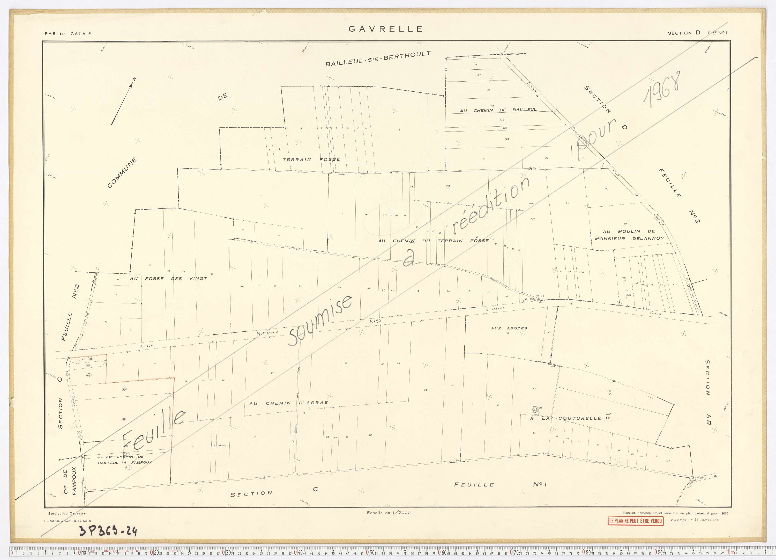 Gavrelle - Section D, feuille 1.