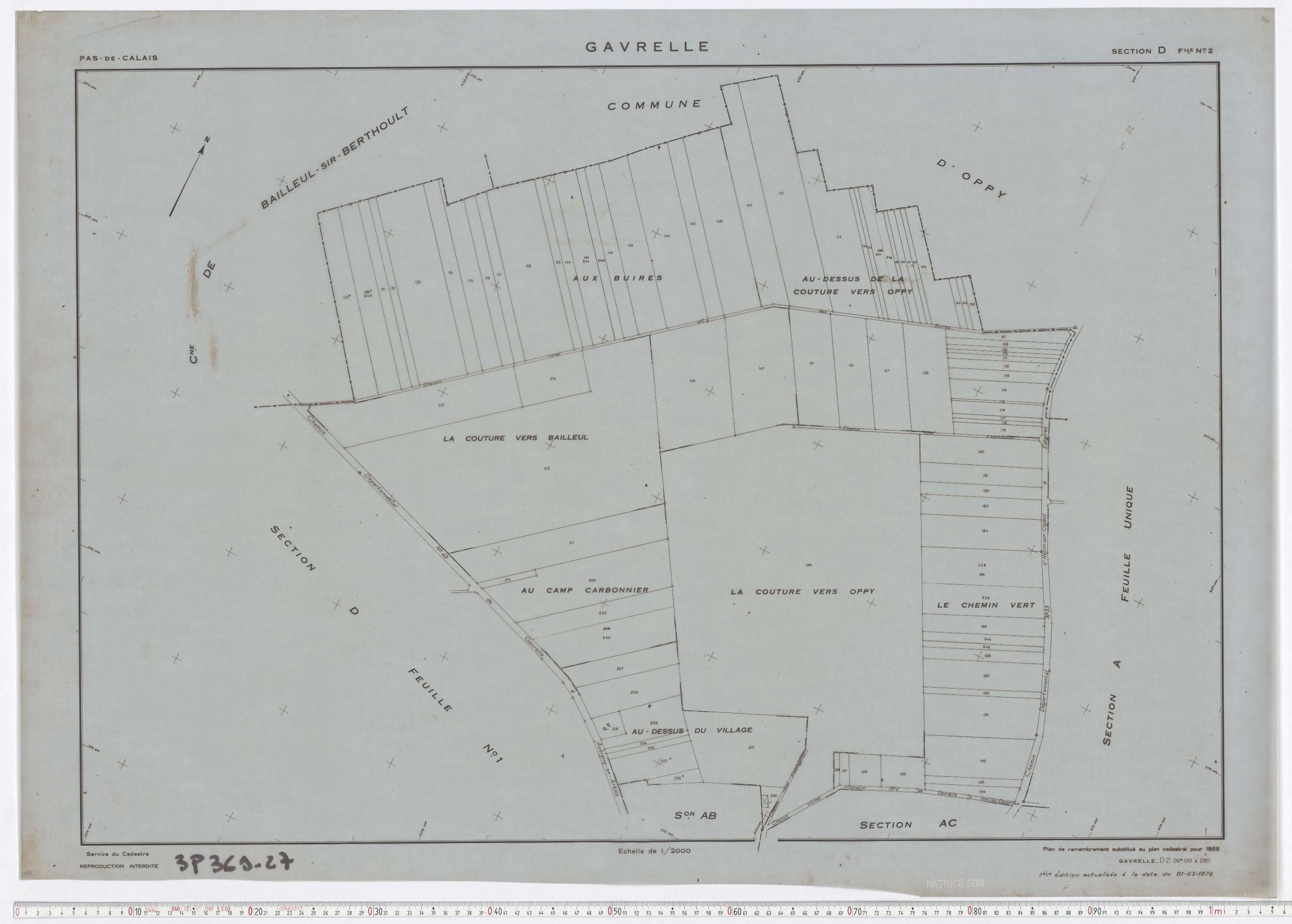 Gavrelle - Section D, feuille 2.