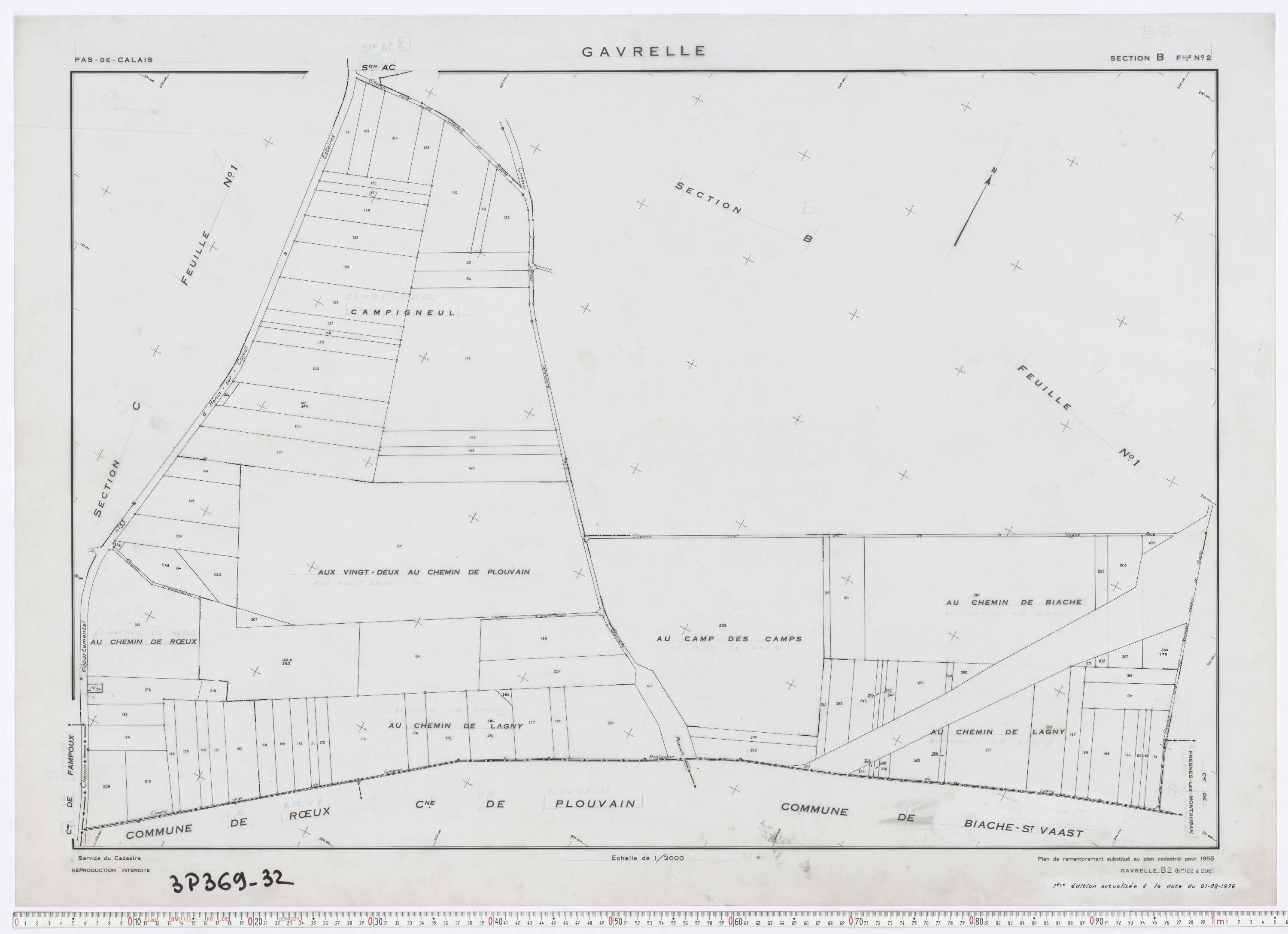 Gavrelle - Section B, feuille 2.