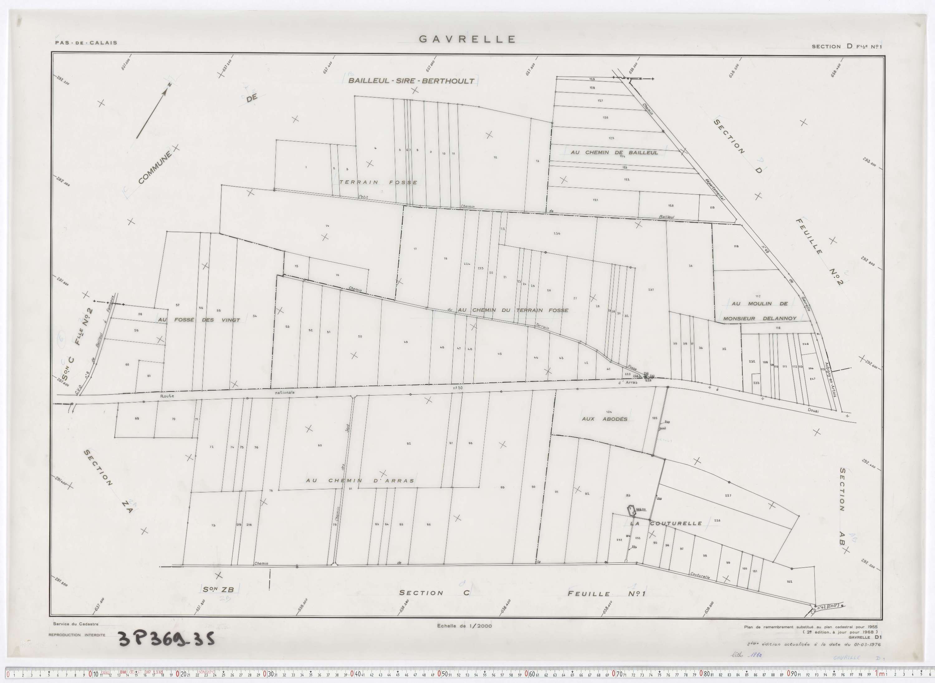 Gavrelle - Section D, feuille 1.