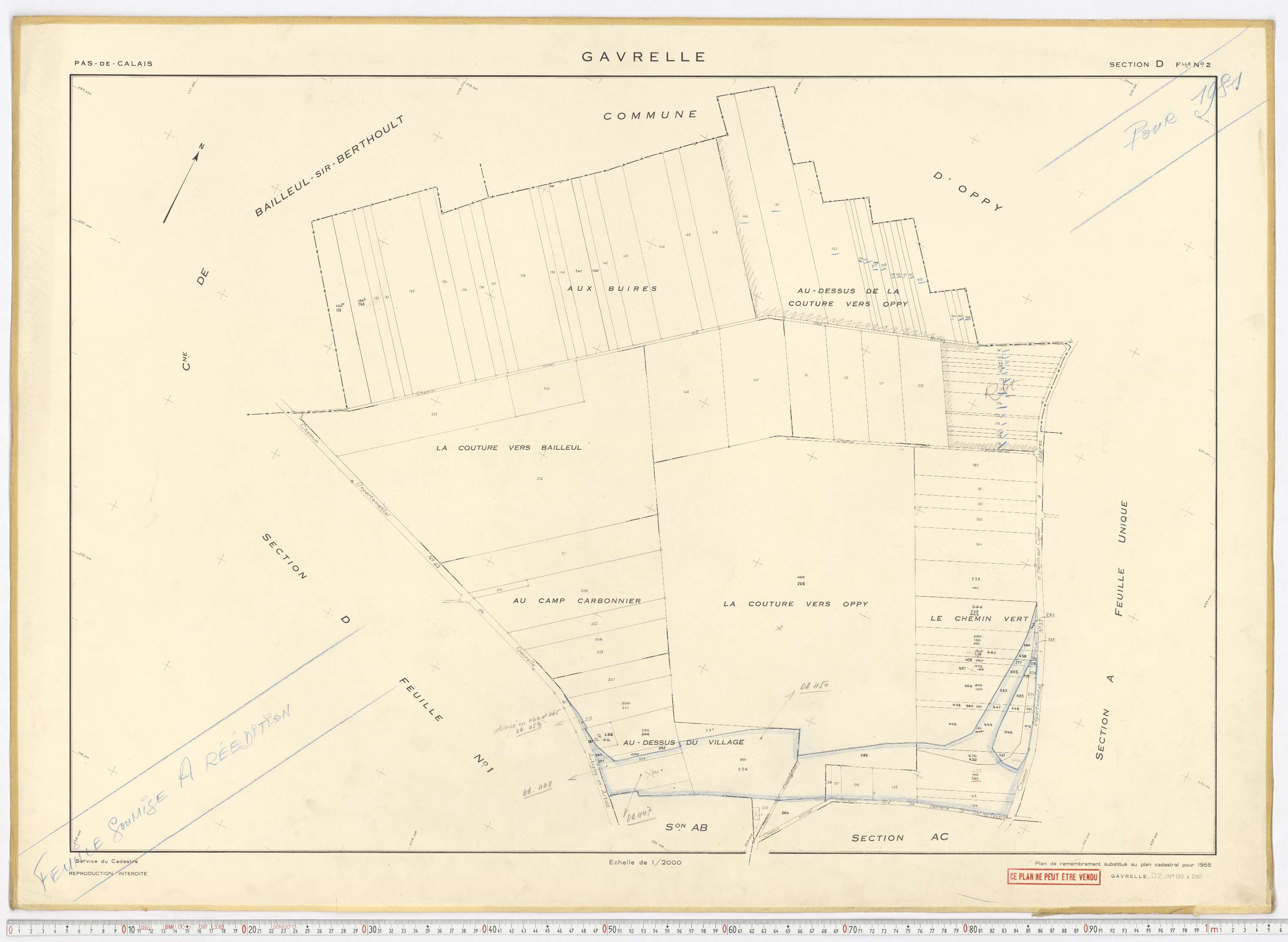 Gavrelle - Section D, feuille 2.