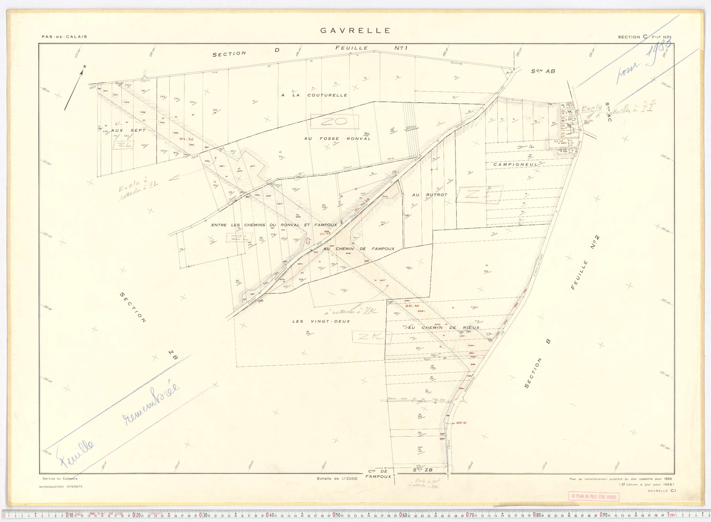 Gavrelle - Section C, feuille 1.