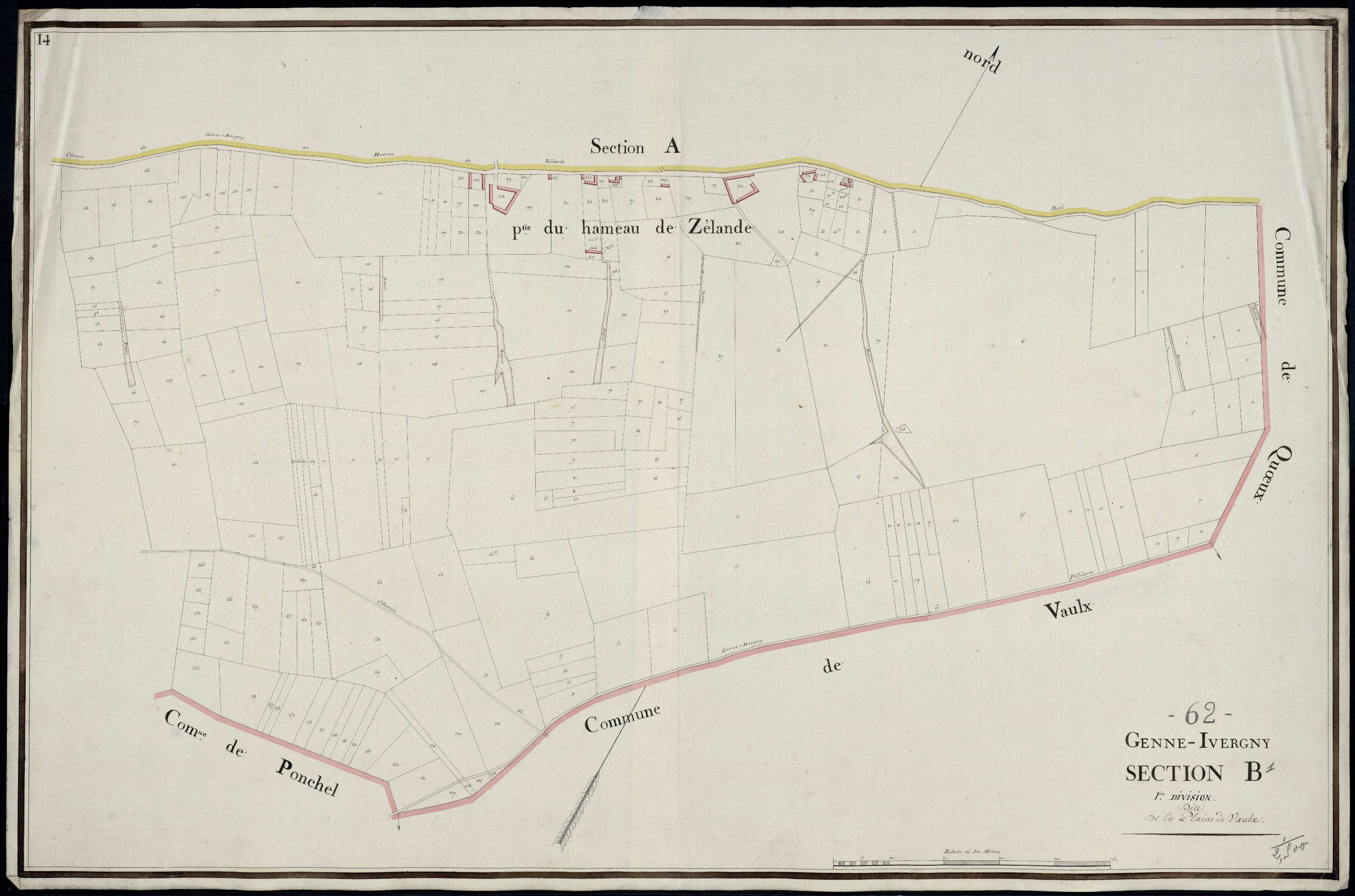 Gennes-Ivergny - Section B, 1re feuille
