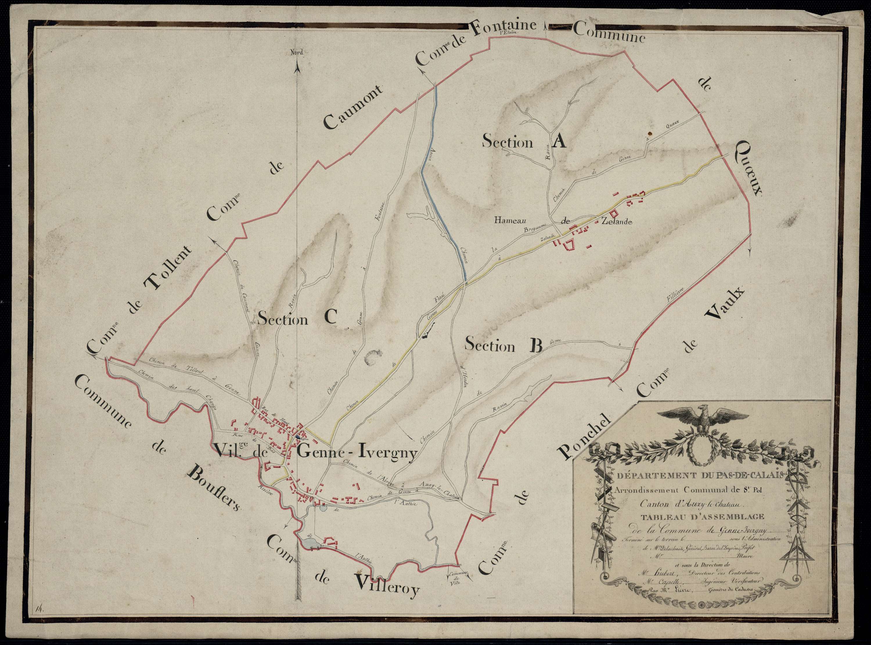 Gennes-Ivergny - Tableau d'assemblage