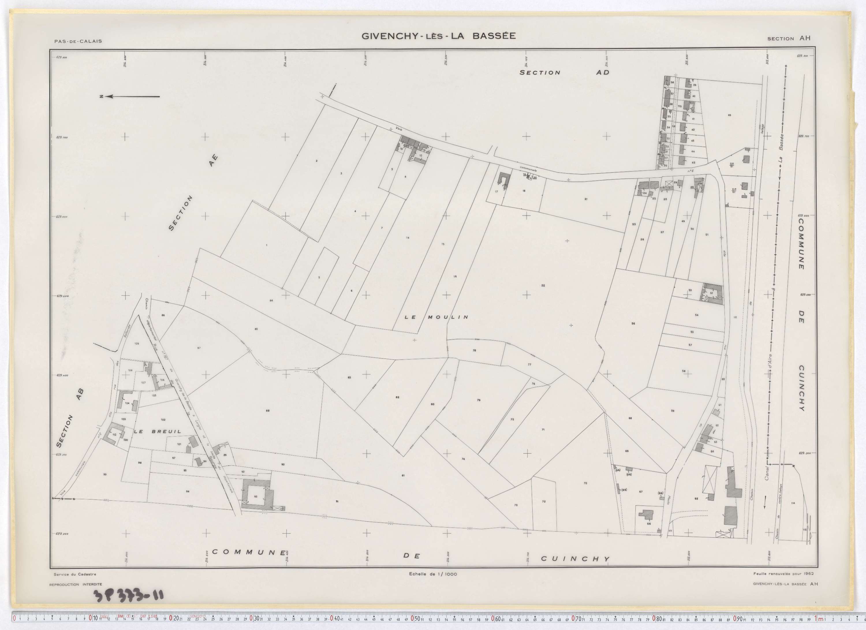 Givenchy-lès-la-Bassée - Section AH.