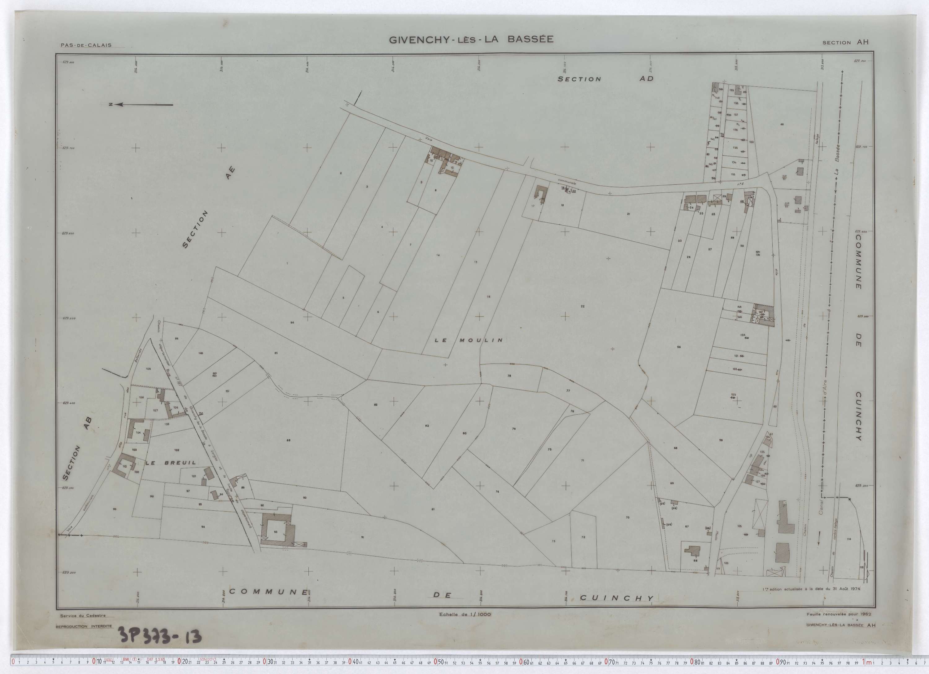 Givenchy-lès-la-Bassée - Section AH.