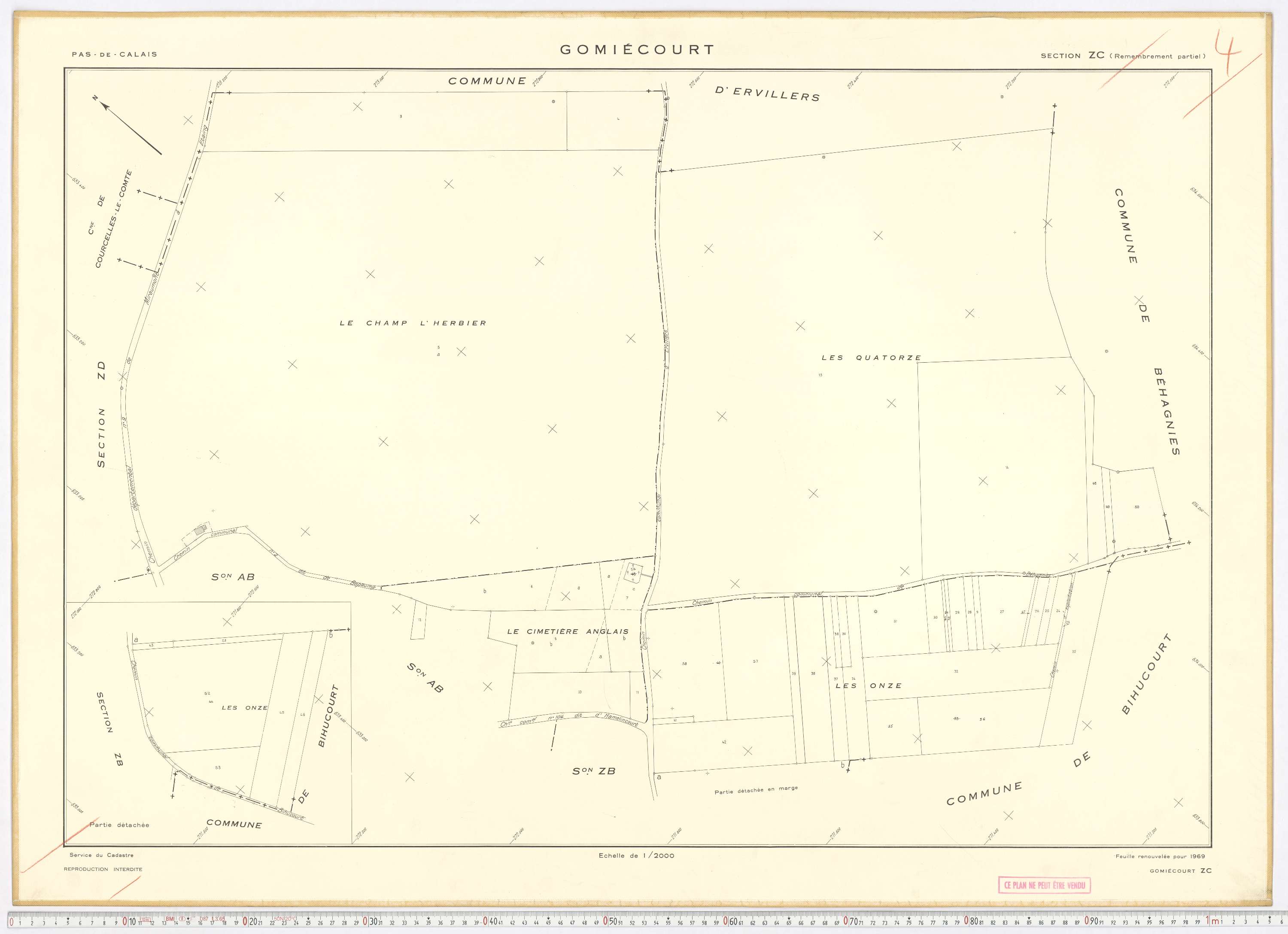 Gomiécourt - Section ZC.