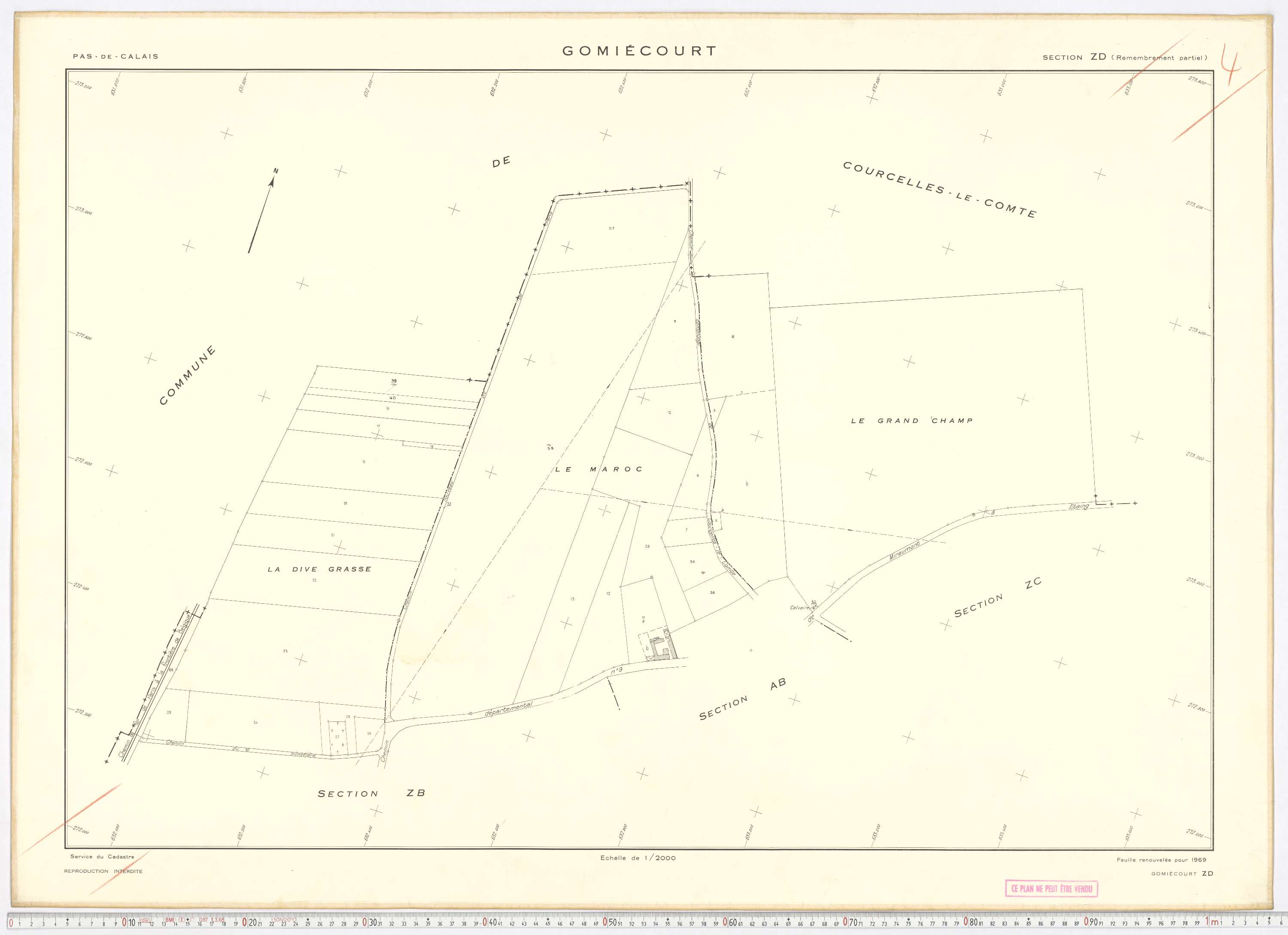 Gomiécourt - Section ZD.
