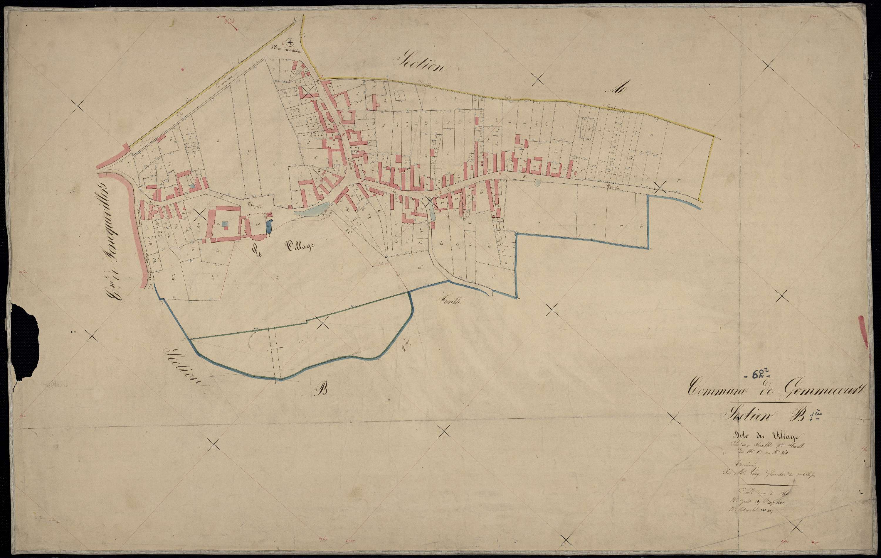 Gommecourt - Section B, 1re feuille