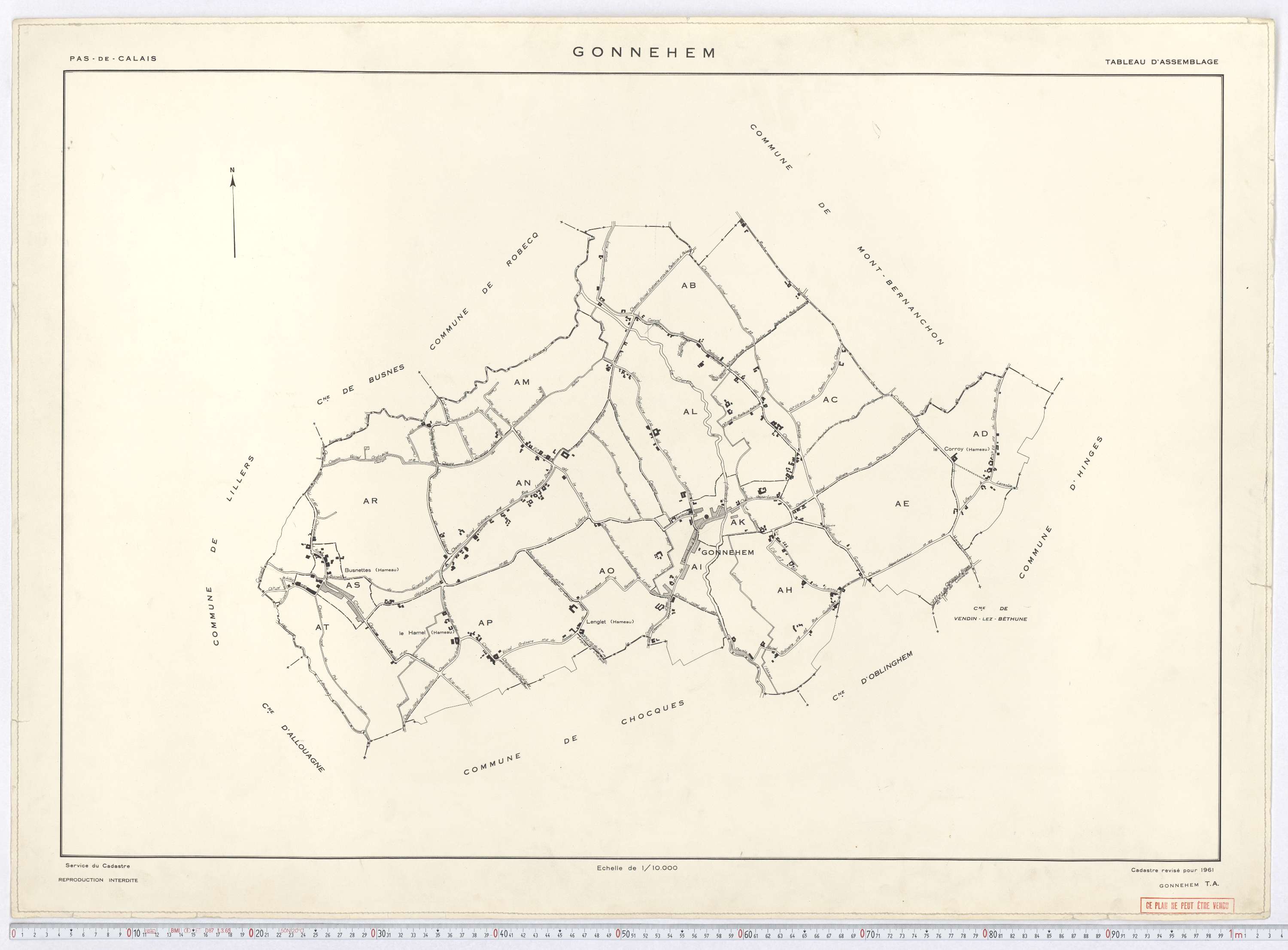Gonnehem - Tableau d'assemblage.