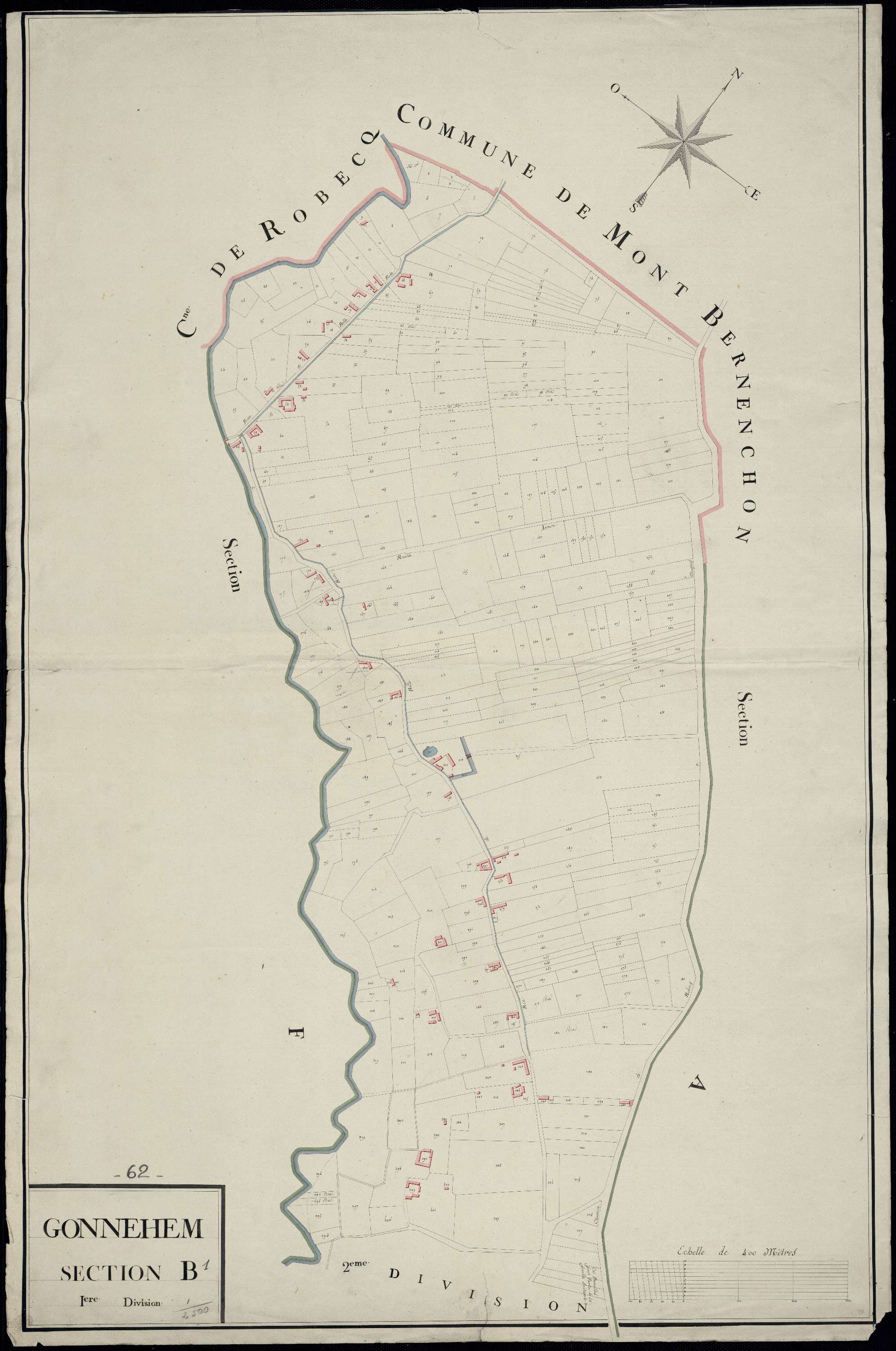 Gonnehem - Section B, 1re feuille