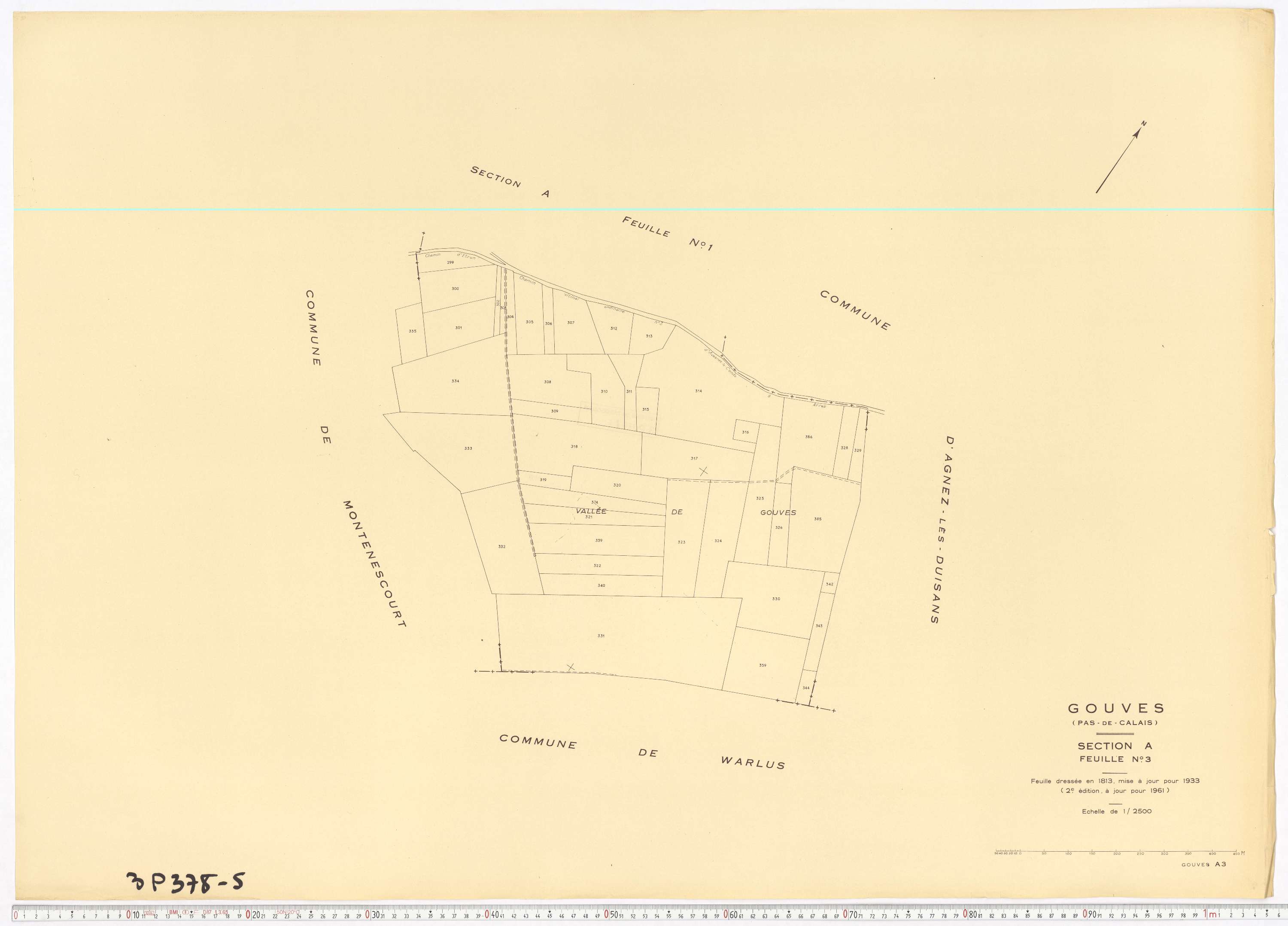 Gouves - Section A, feuille 3.