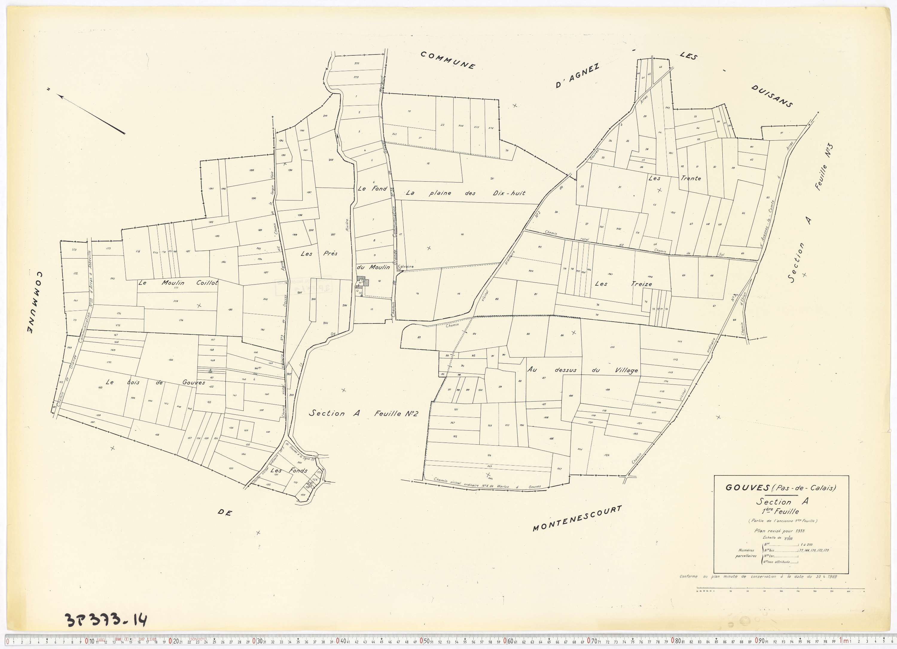 Gouves - Section A, feuille 1.