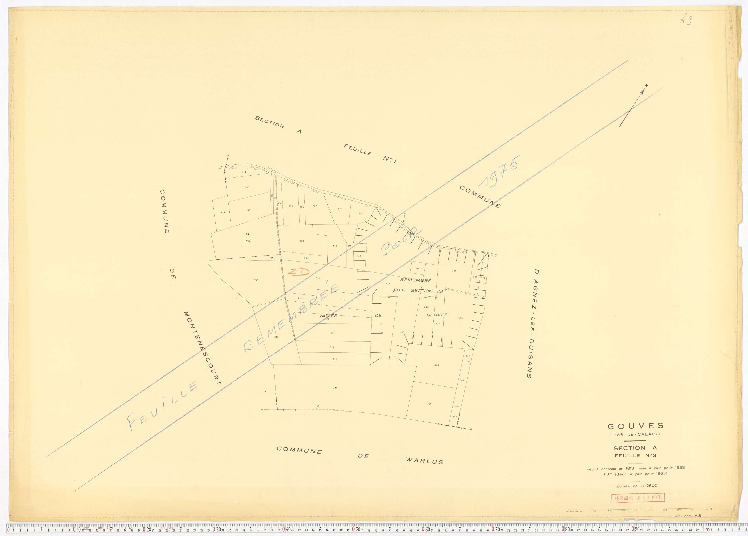 Gouves - Section A, feuille 3.