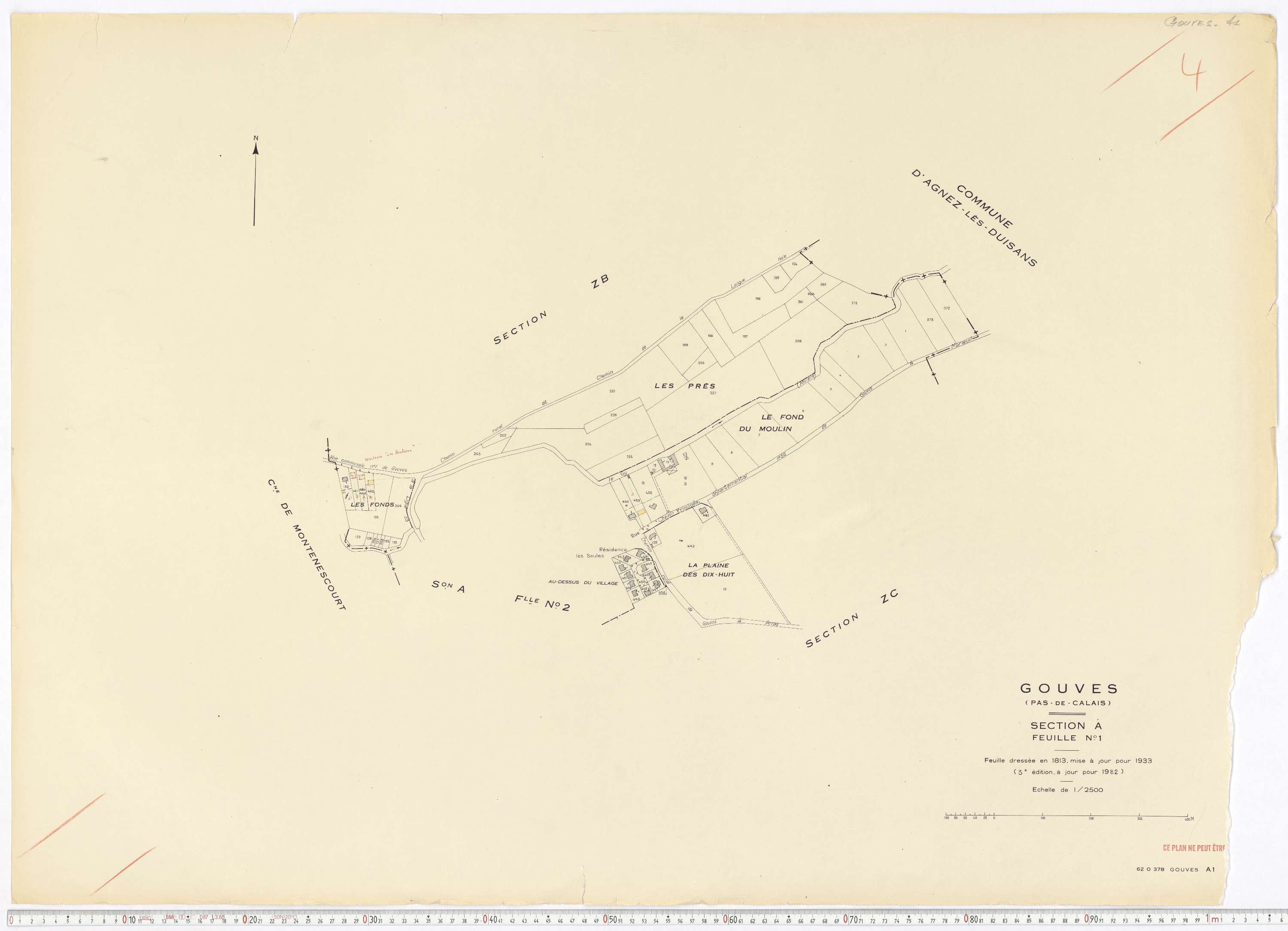 Gouves - Section A, feuille 1.