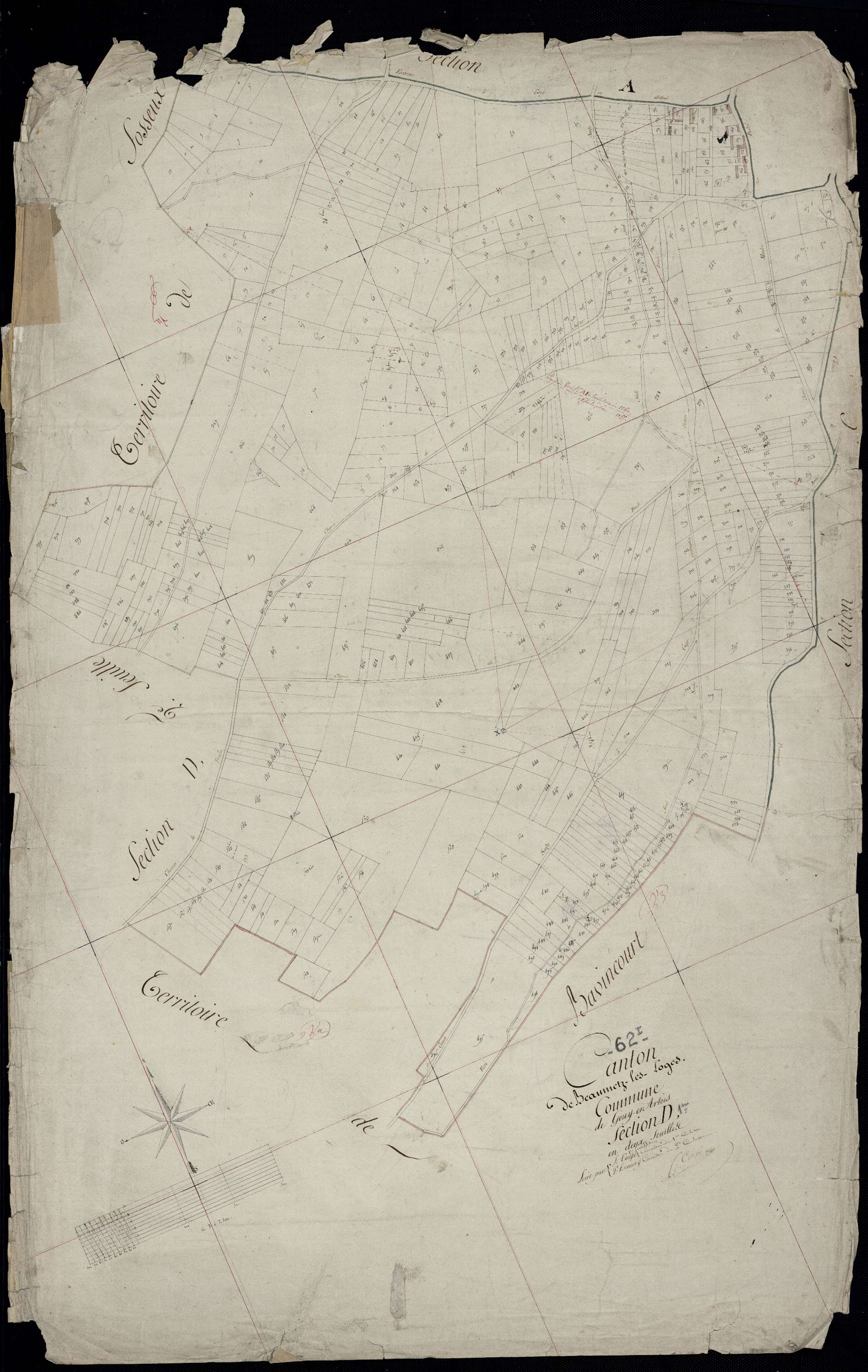 Gouy-en-Artois - Section D, 1re feuille
