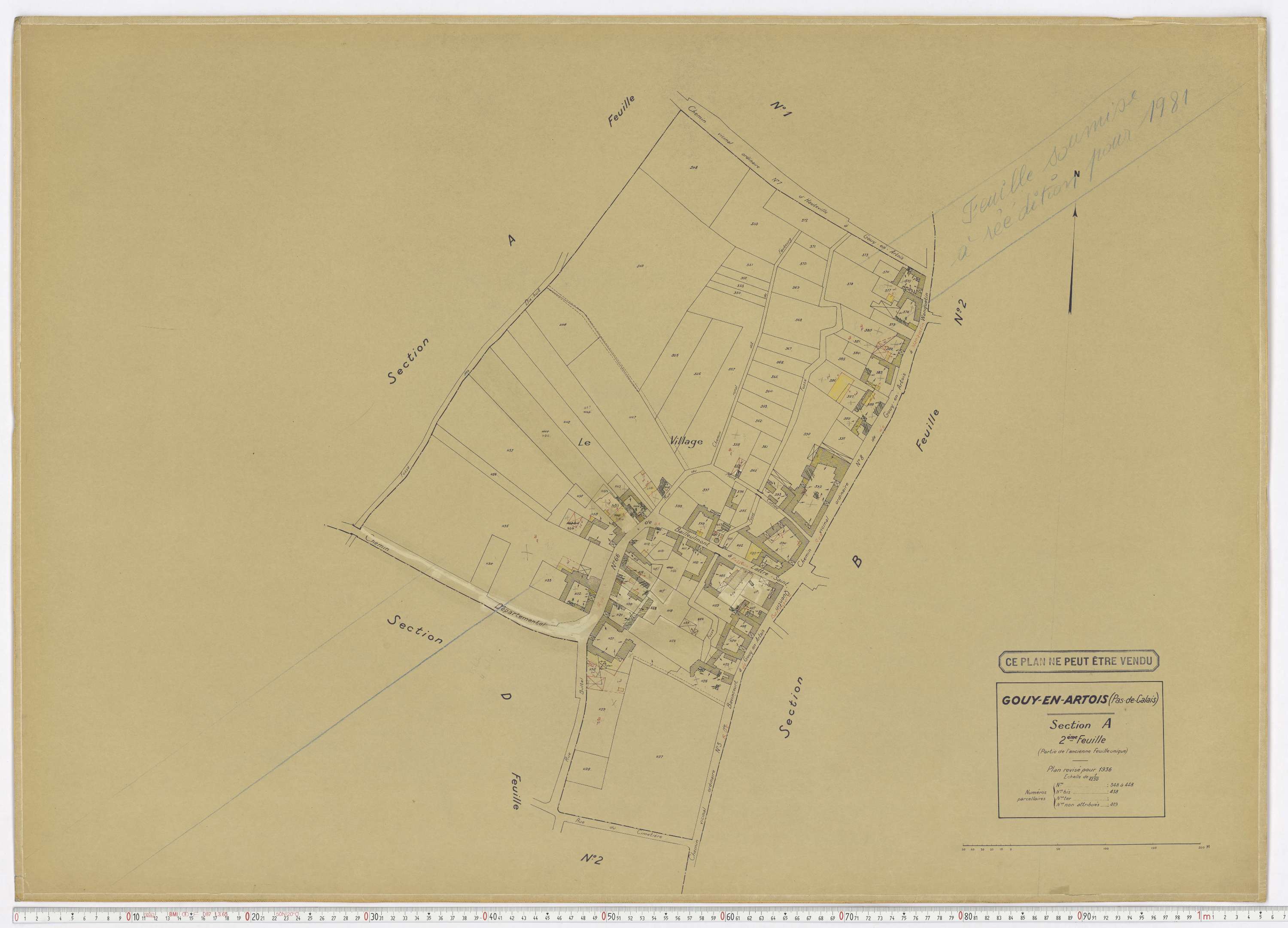 Gouy-en-Artois - Section A, feuille 2.