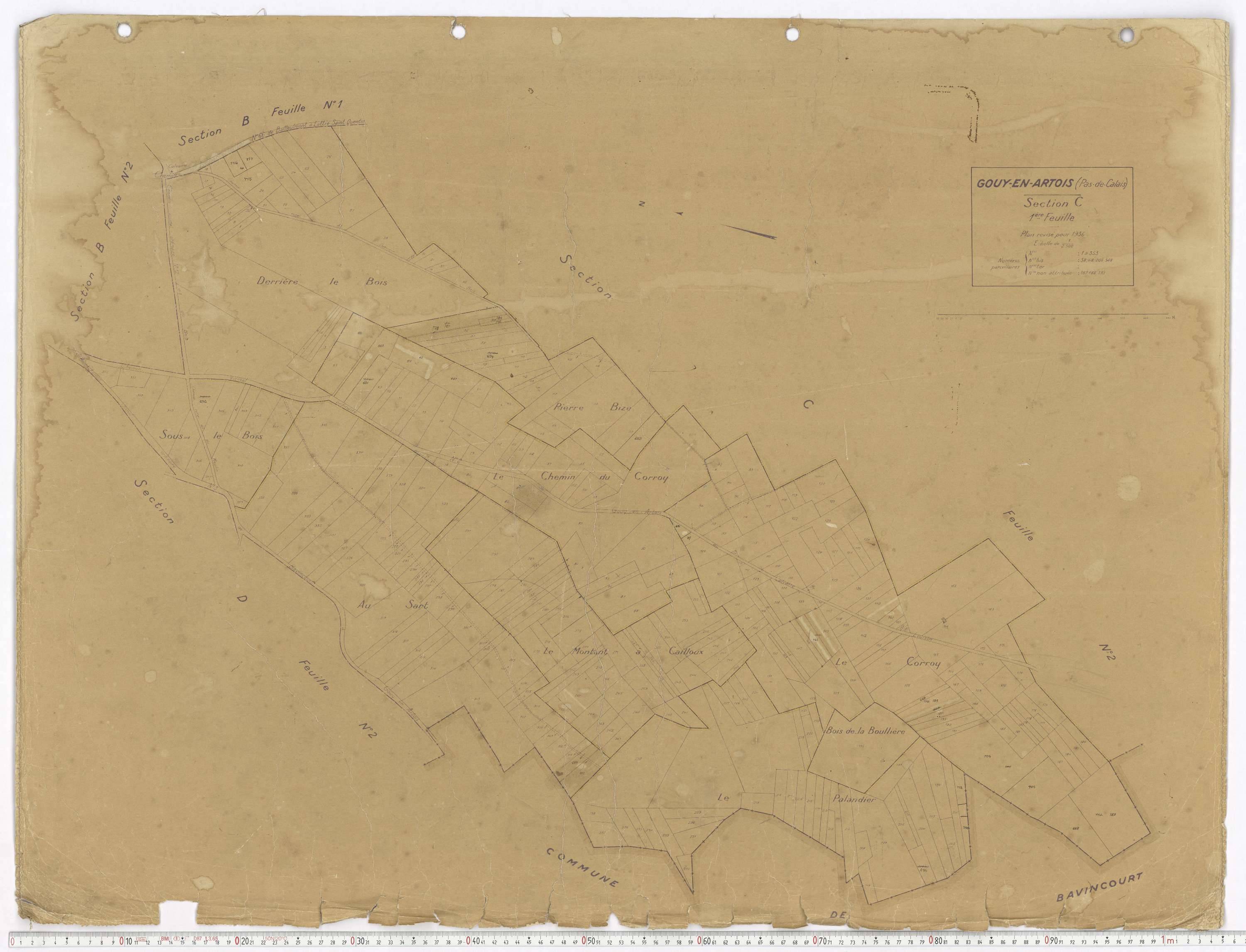 Gouy-en-Artois - Section C, feuille 1.