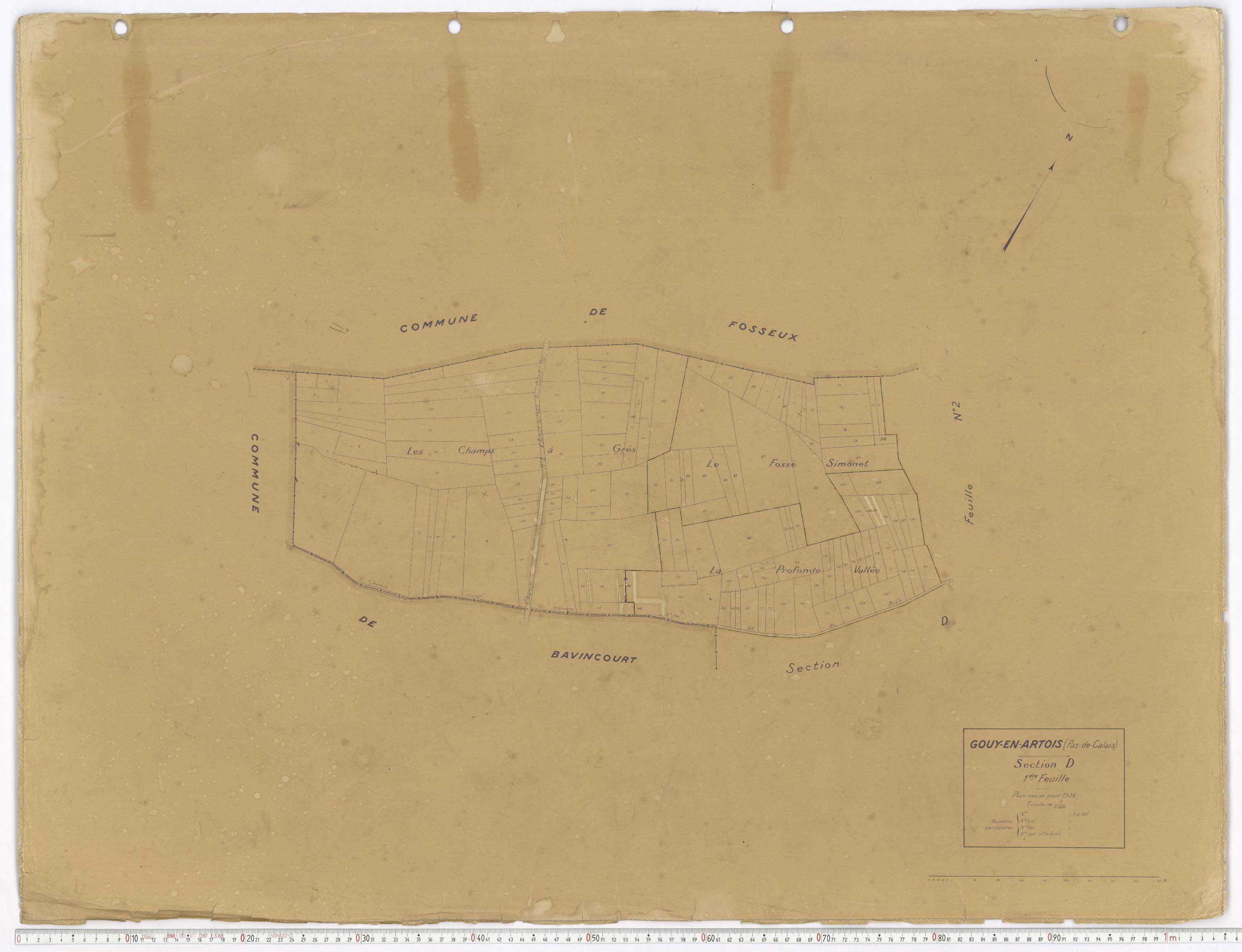 Gouy-en-Artois - Section D, feuille 1.