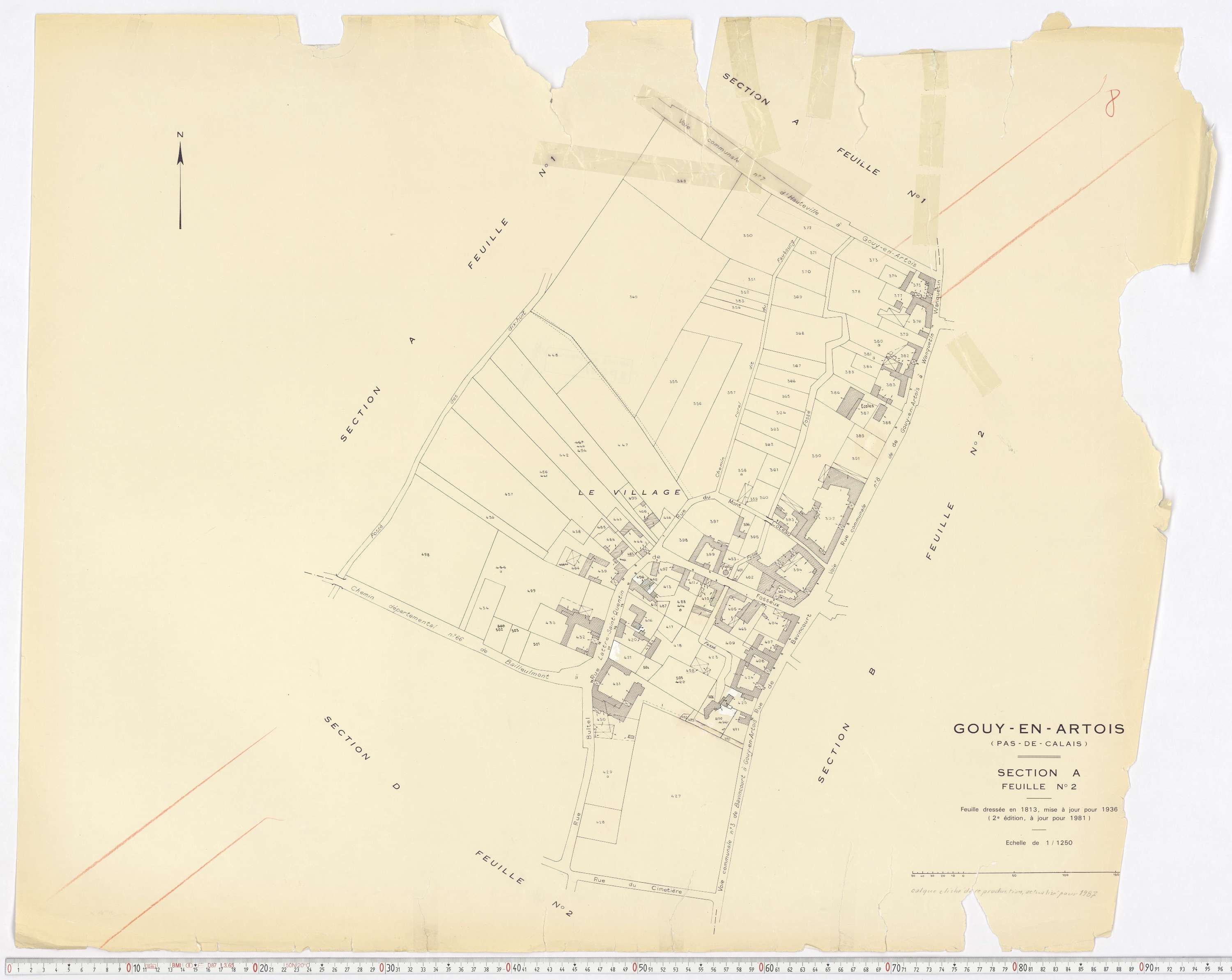 Gouy-en-Artois - Section A, feuille 2.