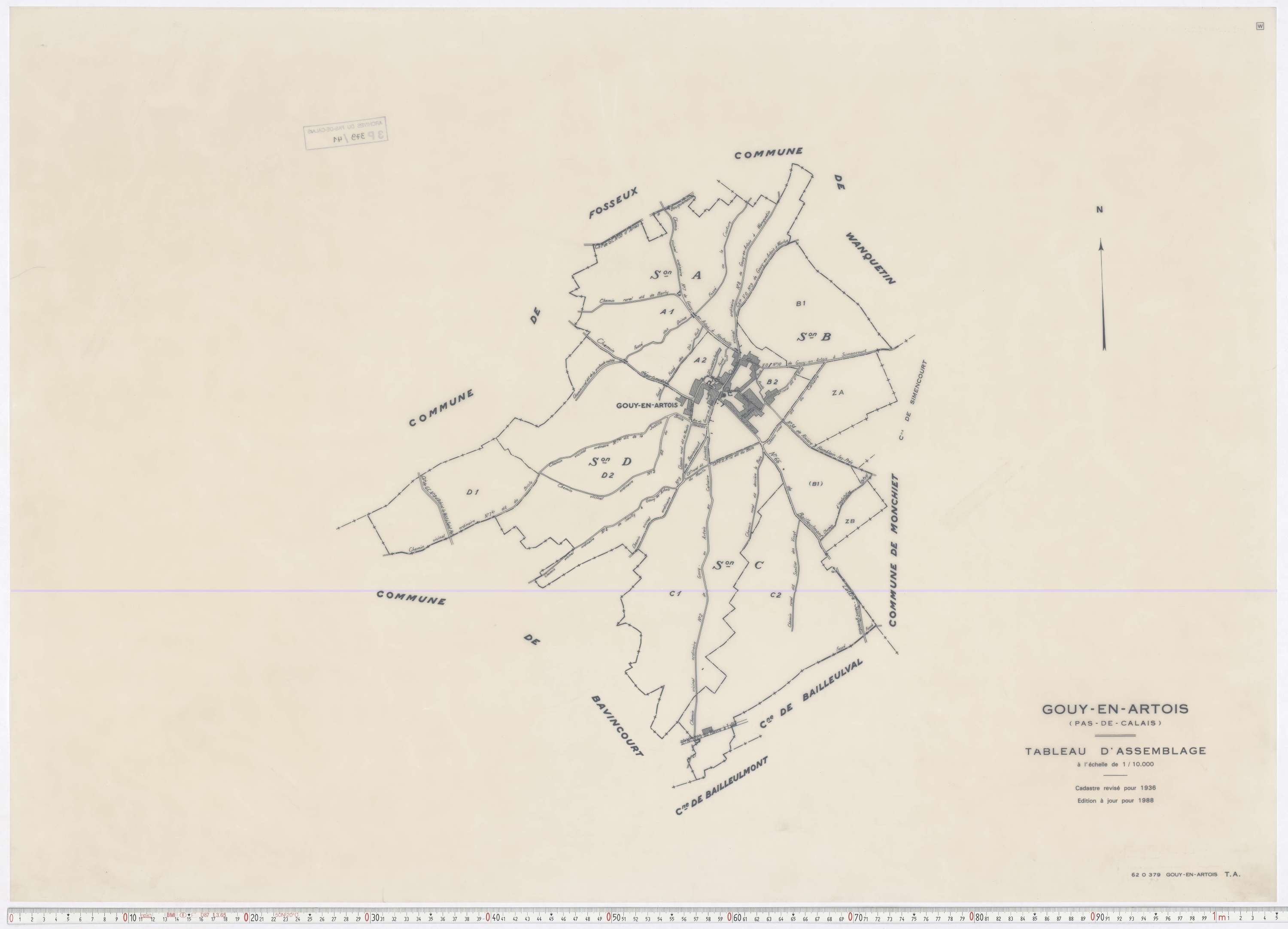 Gouy-en-Artois - Tableau d'assemblage.