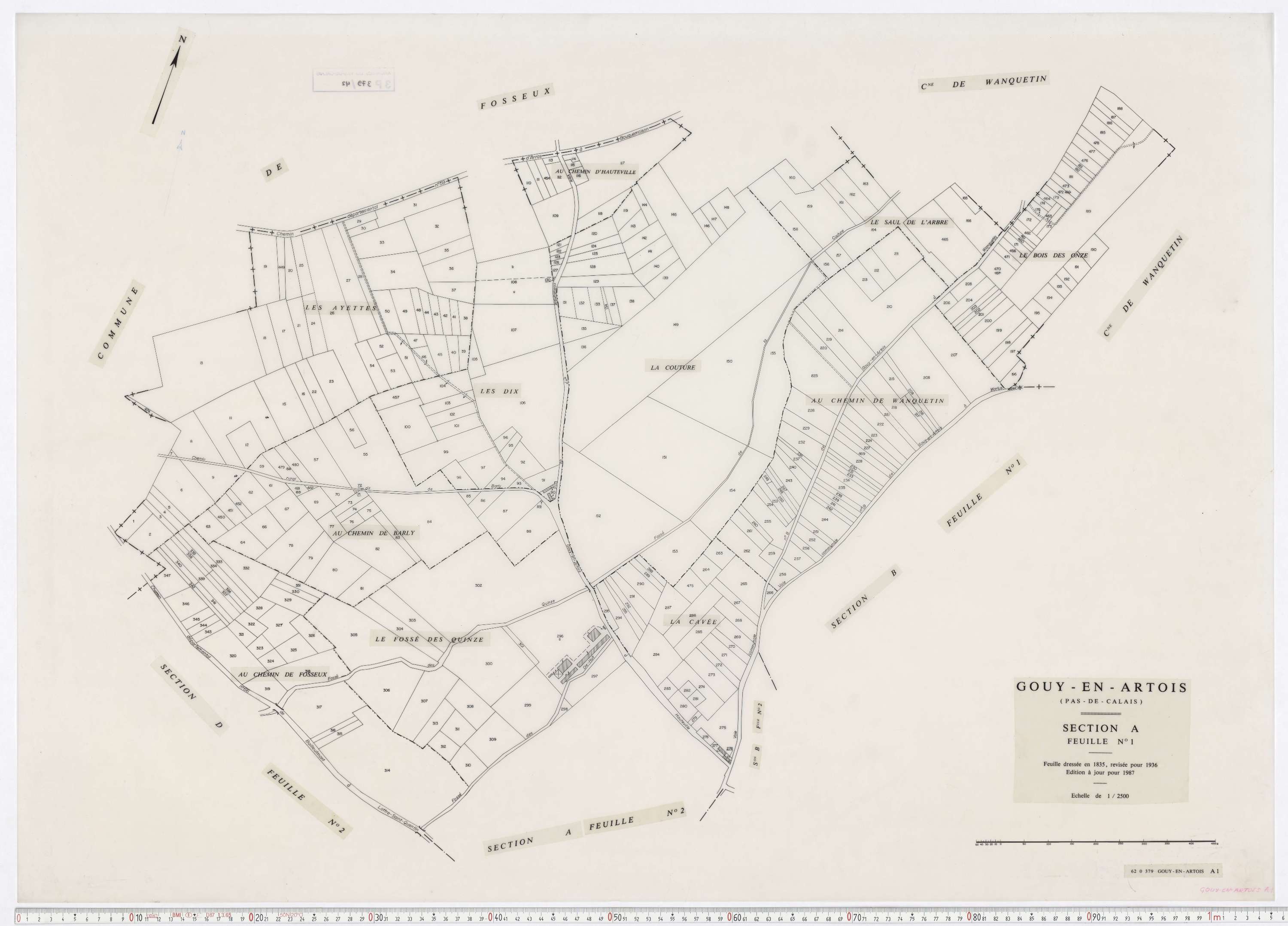 Gouy-en-Artois - Section A, feuille 1.