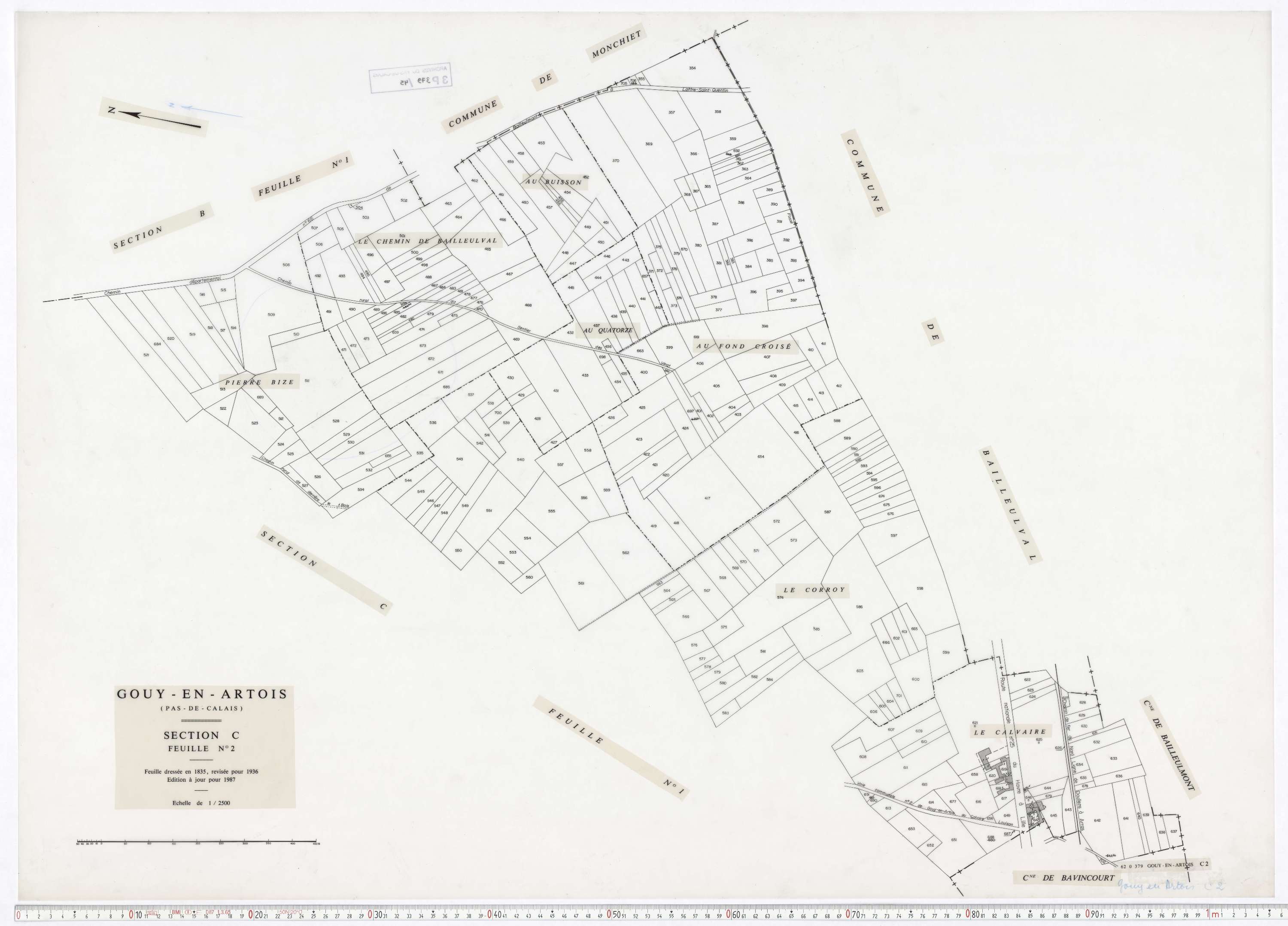 Gouy-en-Artois - Section C, feuille 2.