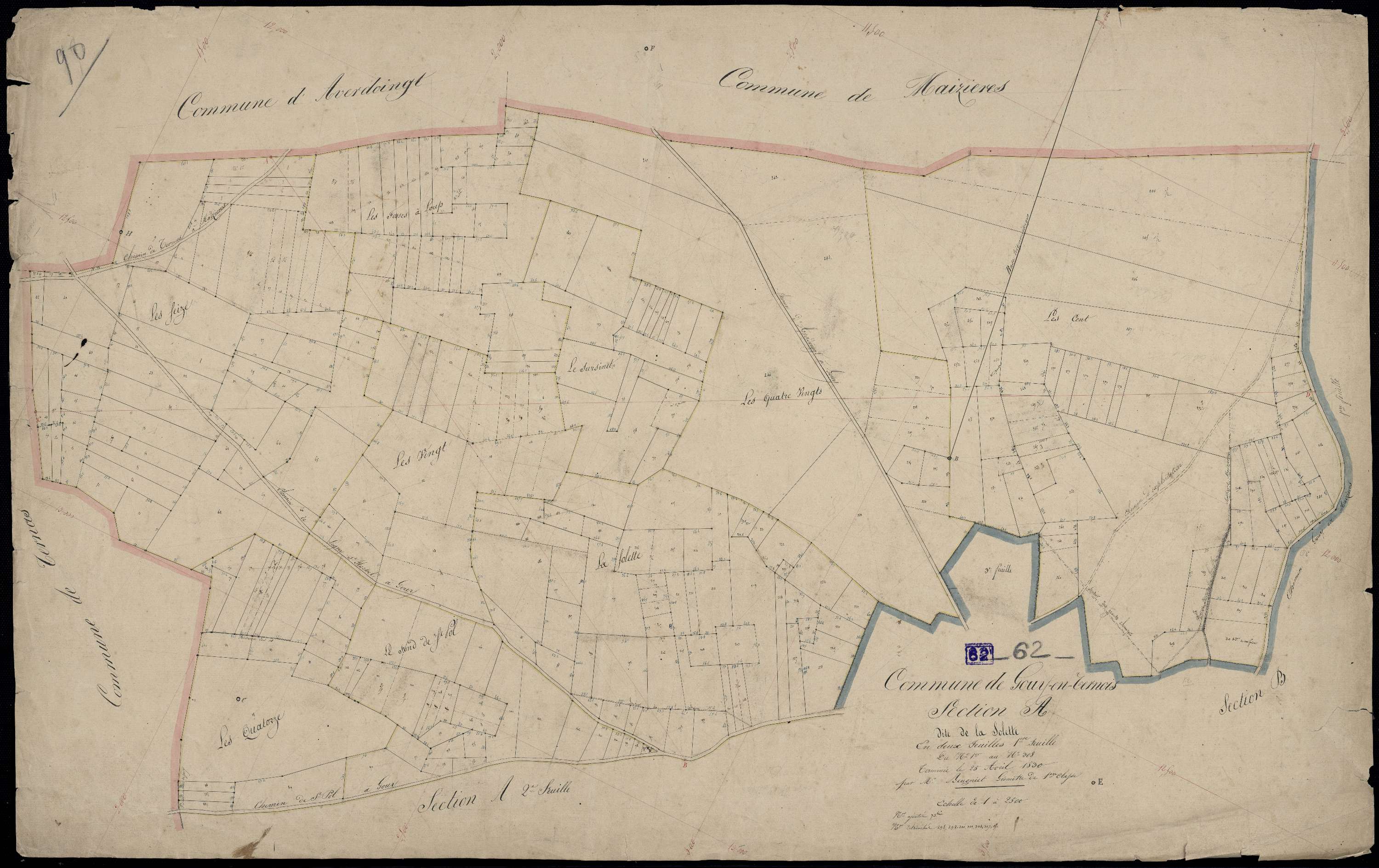 Gouy-en-Ternois - Section A, 1re feuille