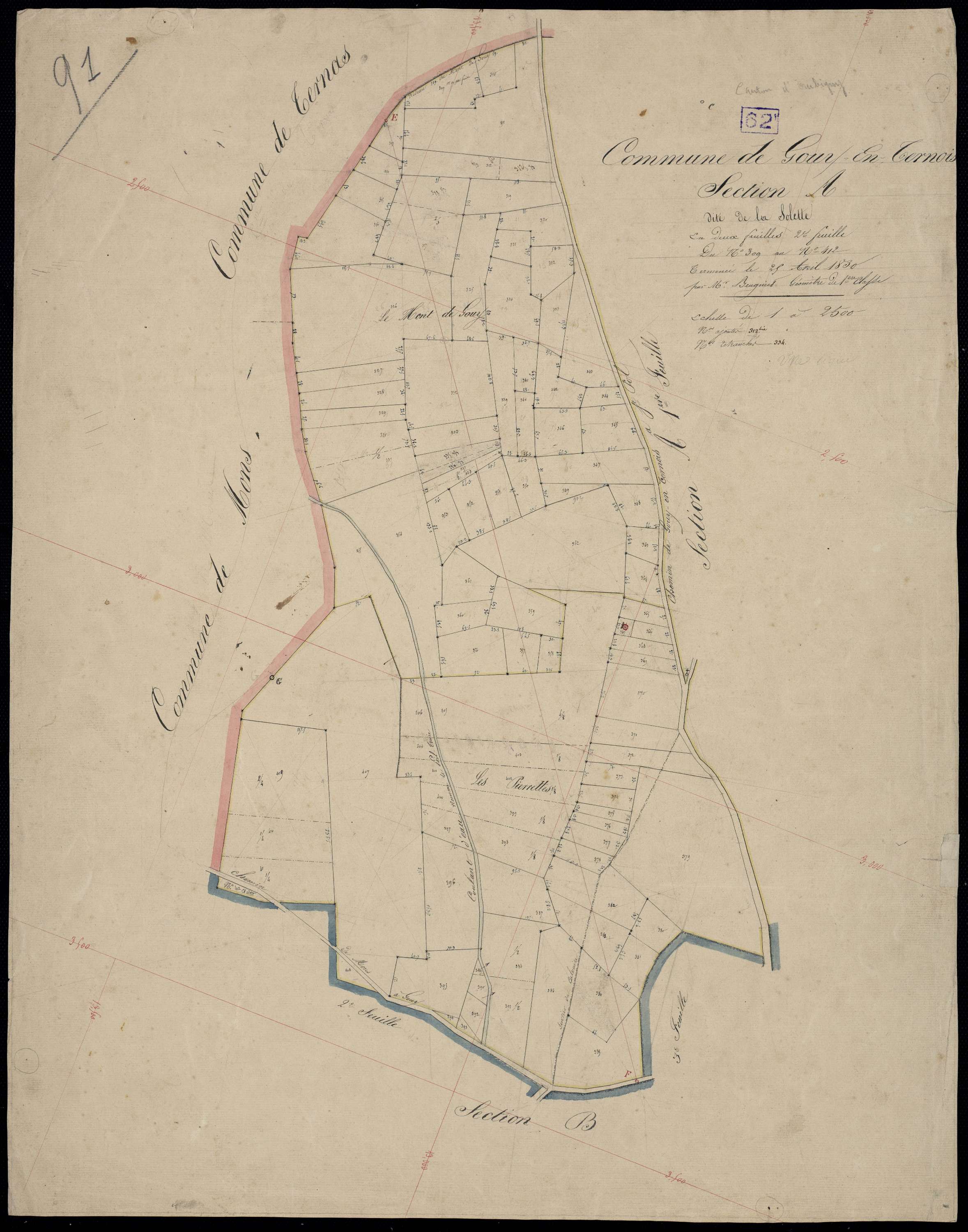 Gouy-en-Ternois - Section A, 2e feuille