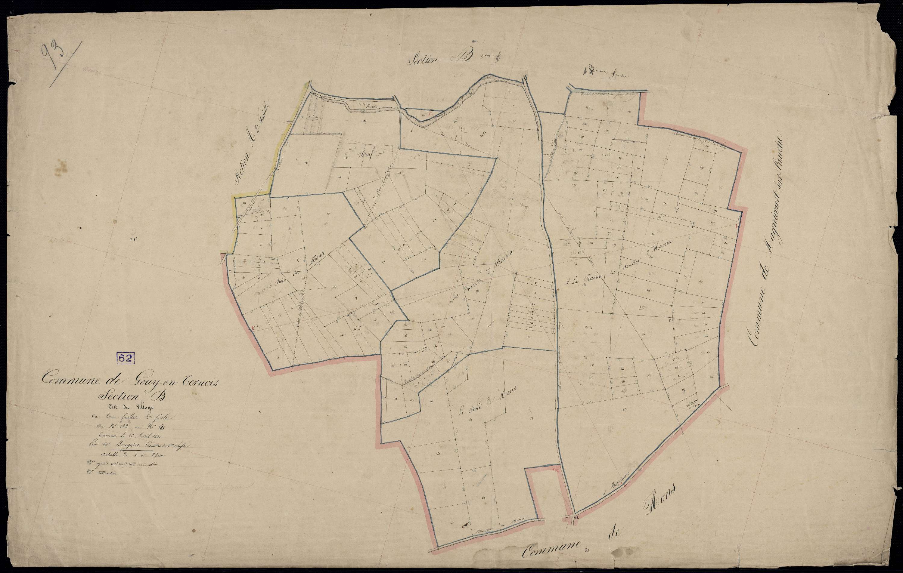 Gouy-en-Ternois - Section B, 2e feuille
