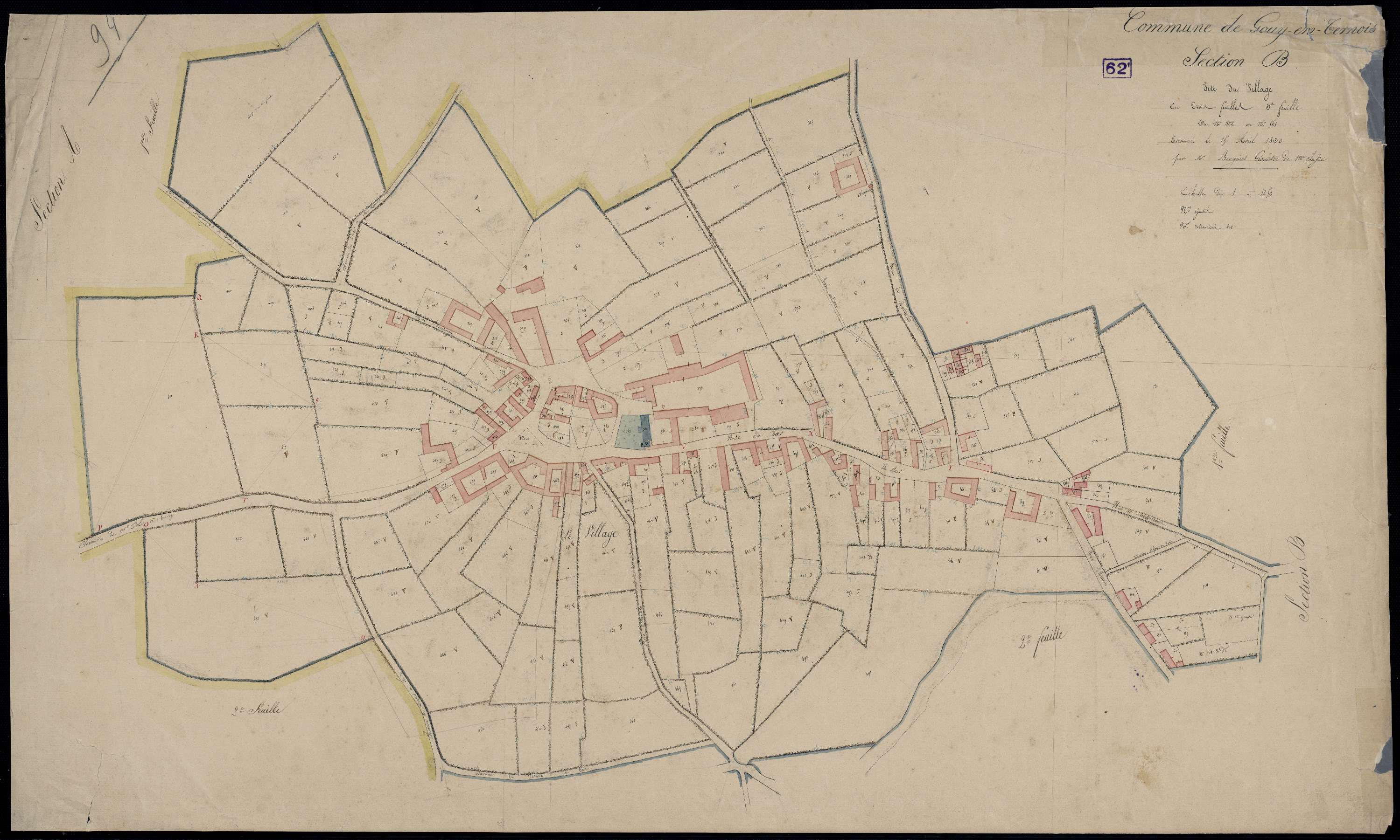 Gouy-en-Ternois - Section B, 3e feuille