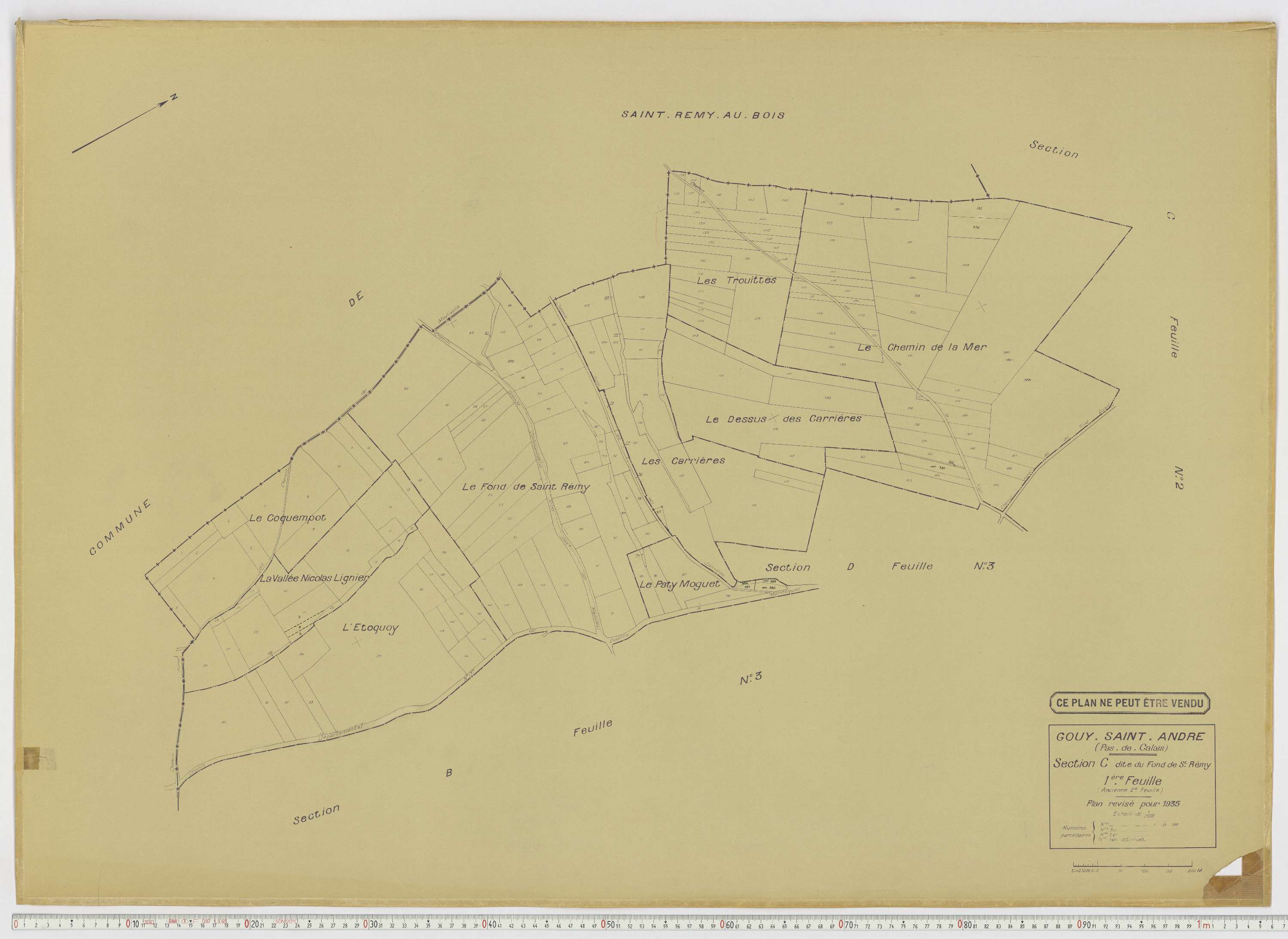 Gouy-Saint-André - Section C, feuille 1.