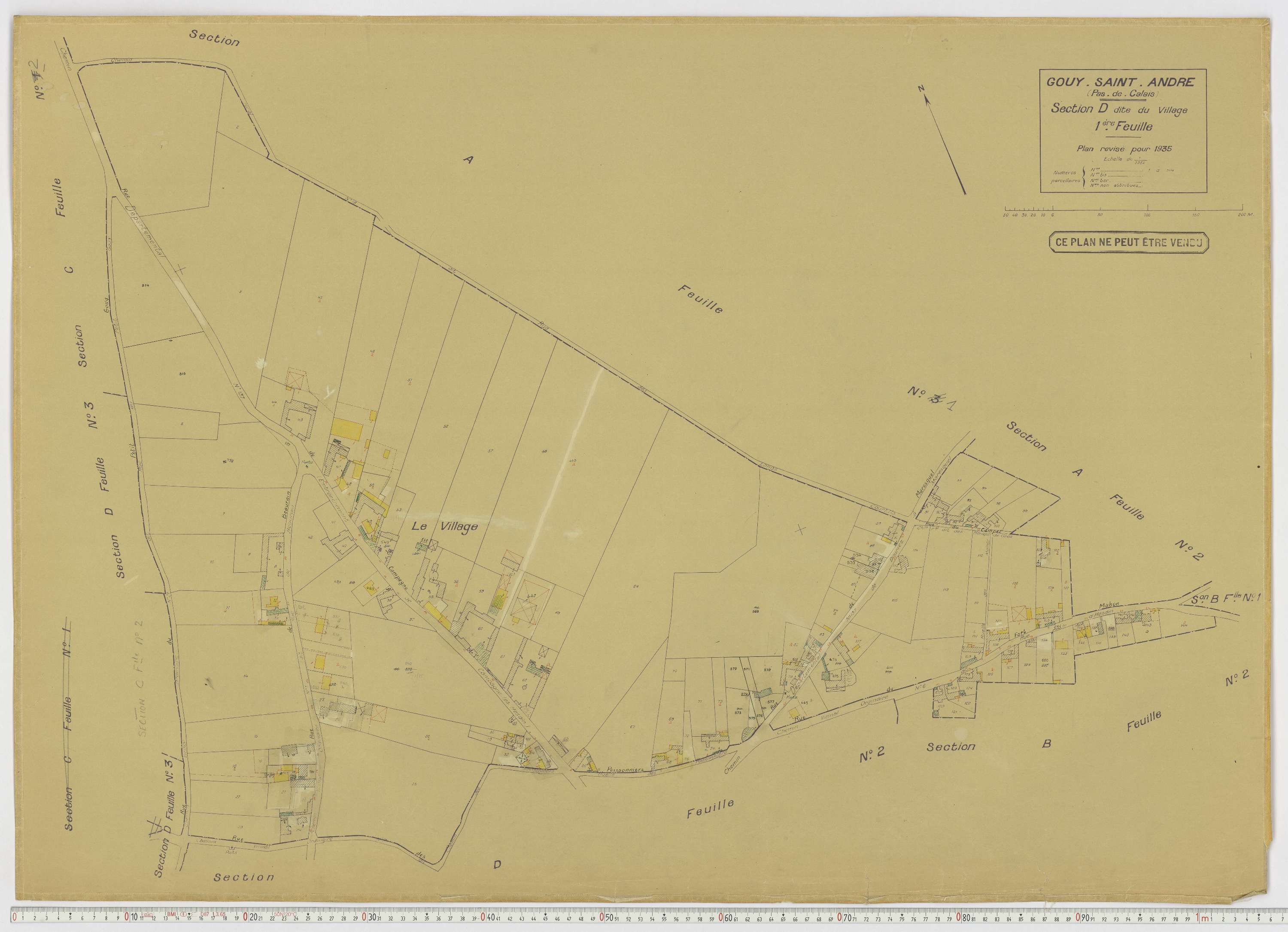 Gouy-Saint-André - Section D, feuille 1.