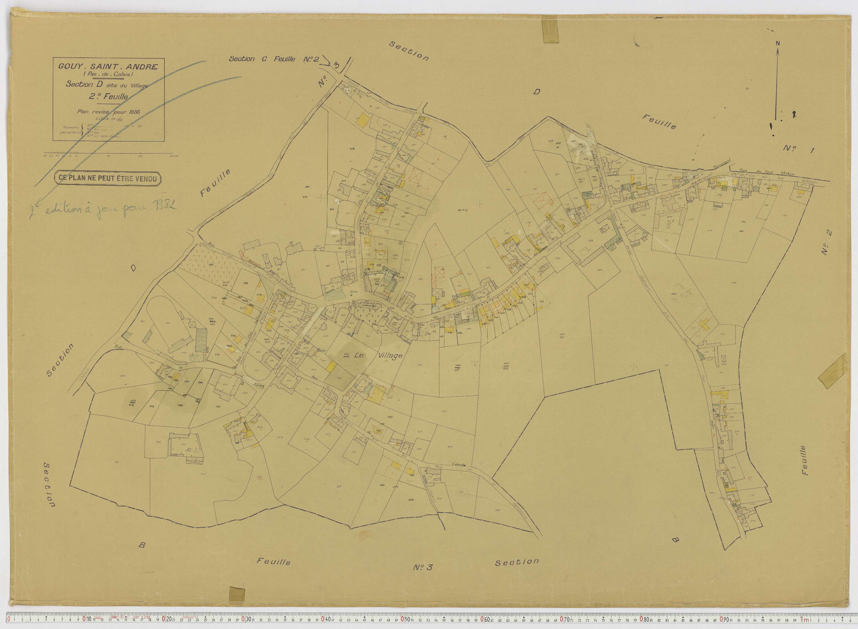 Gouy-Saint-André - Section D, feuille 2.