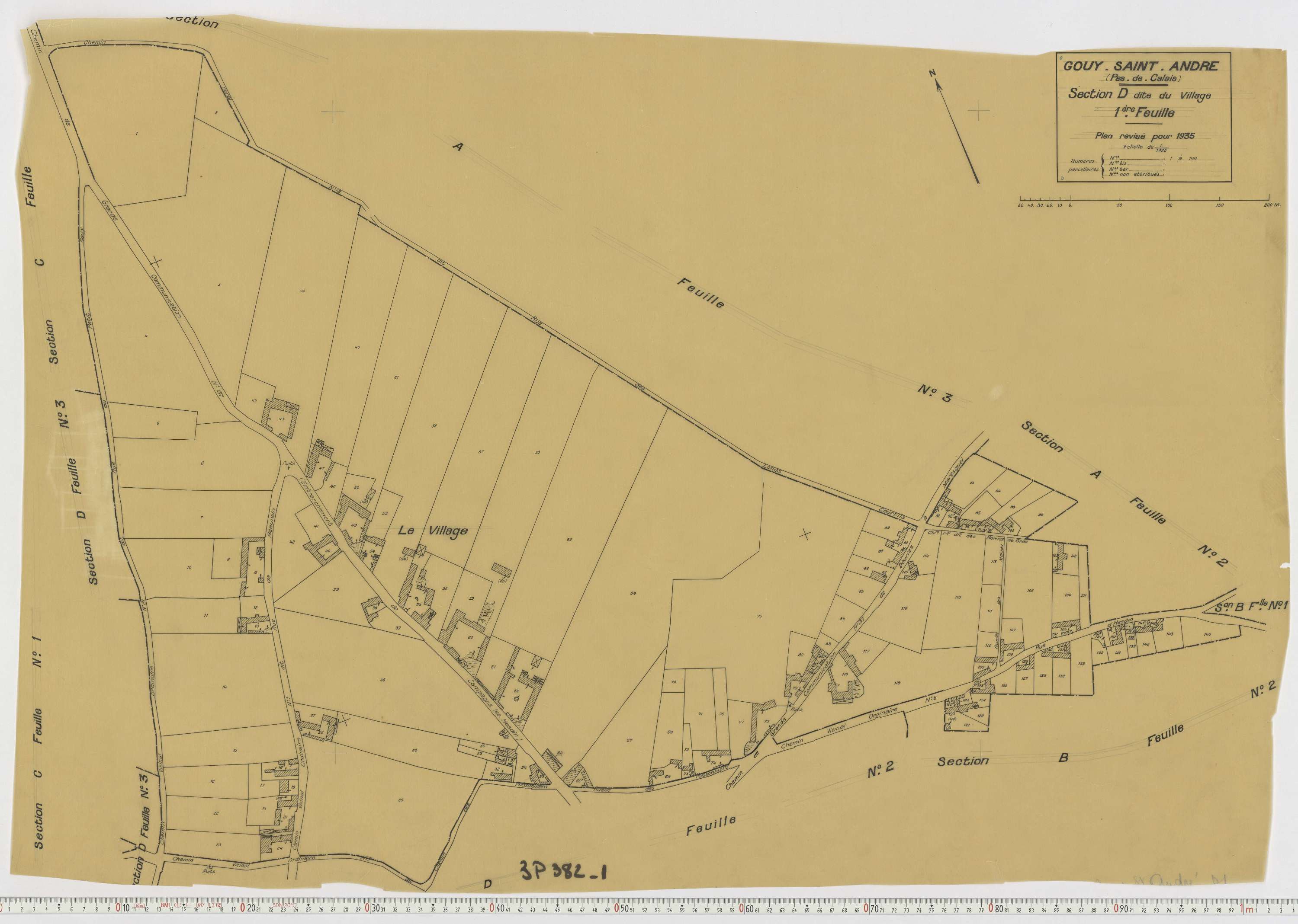 Gouy-Saint-André - Section D, feuille 1.