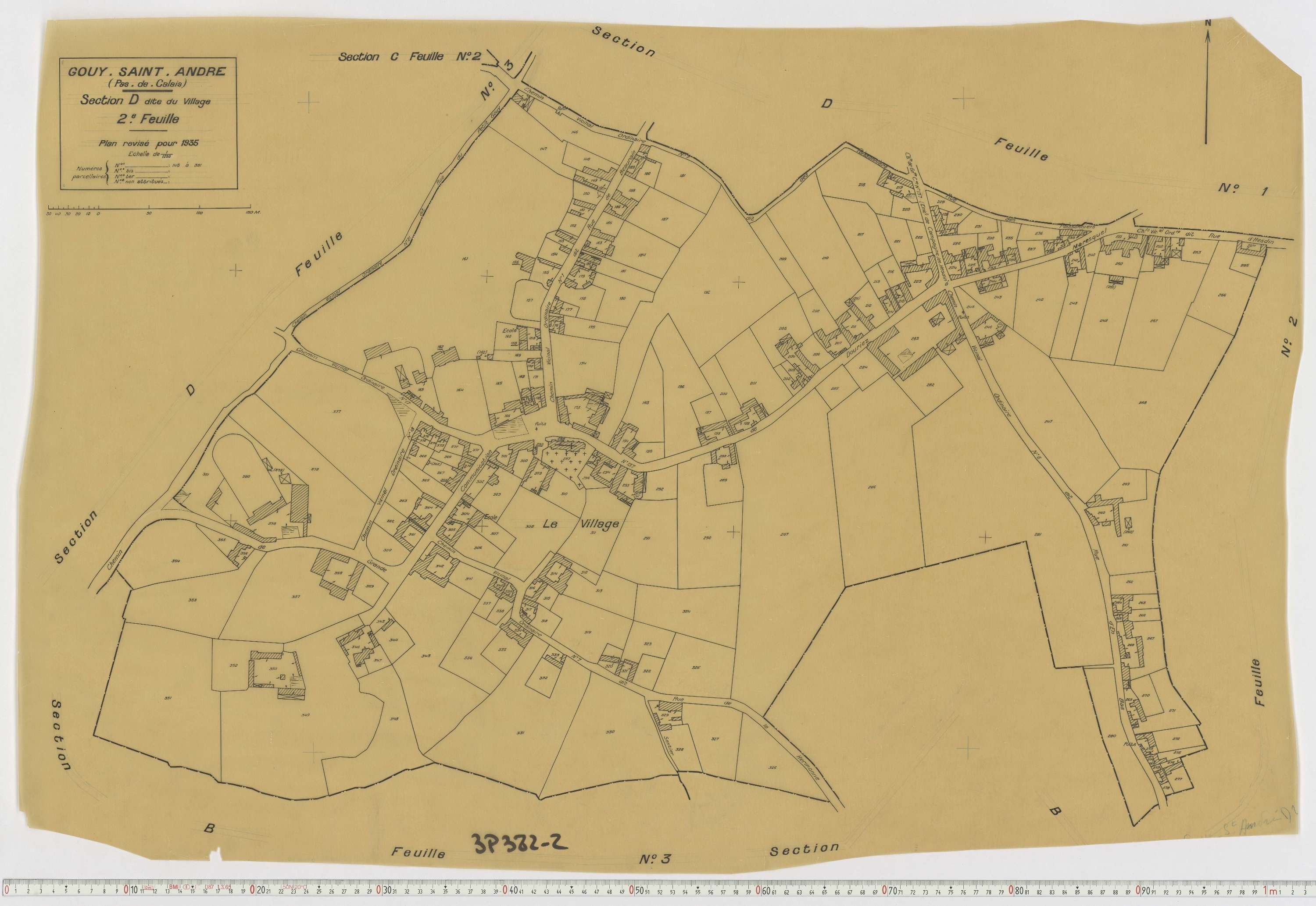 Gouy-Saint-André - Section D, feuille 2.