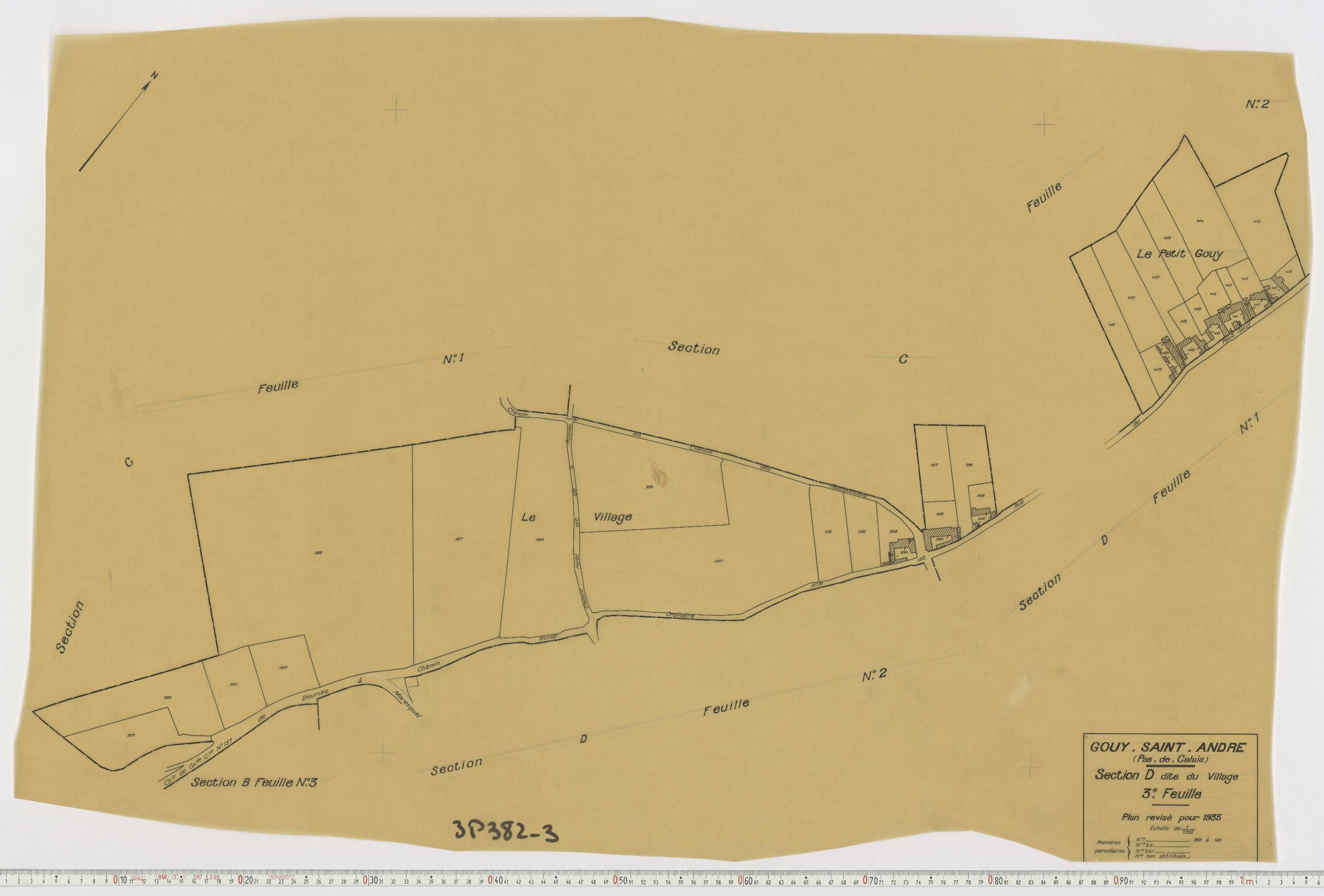 Gouy-Saint-André - Section D, feuille 3.