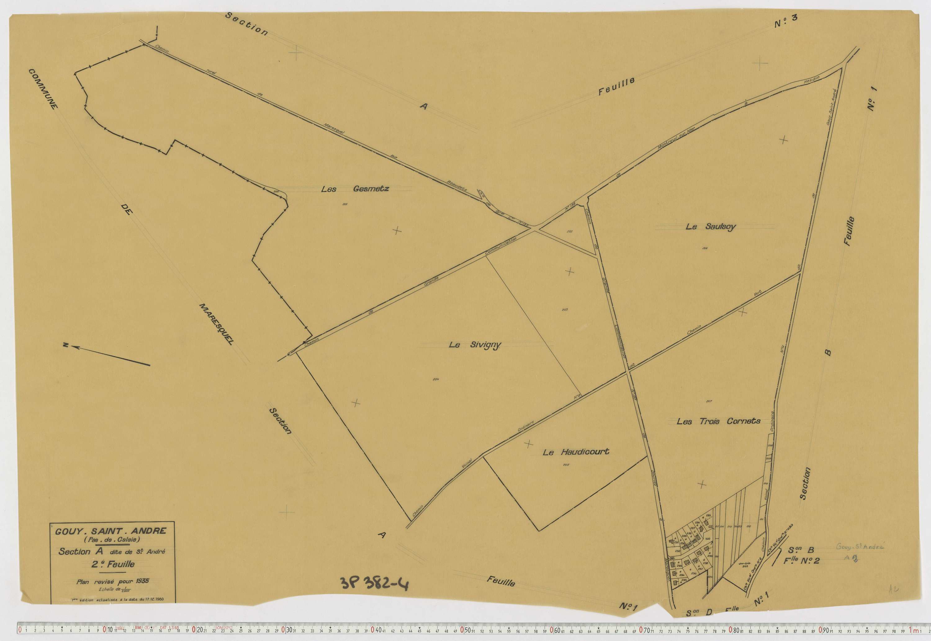 Gouy-Saint-André - Section A, feuille 2.