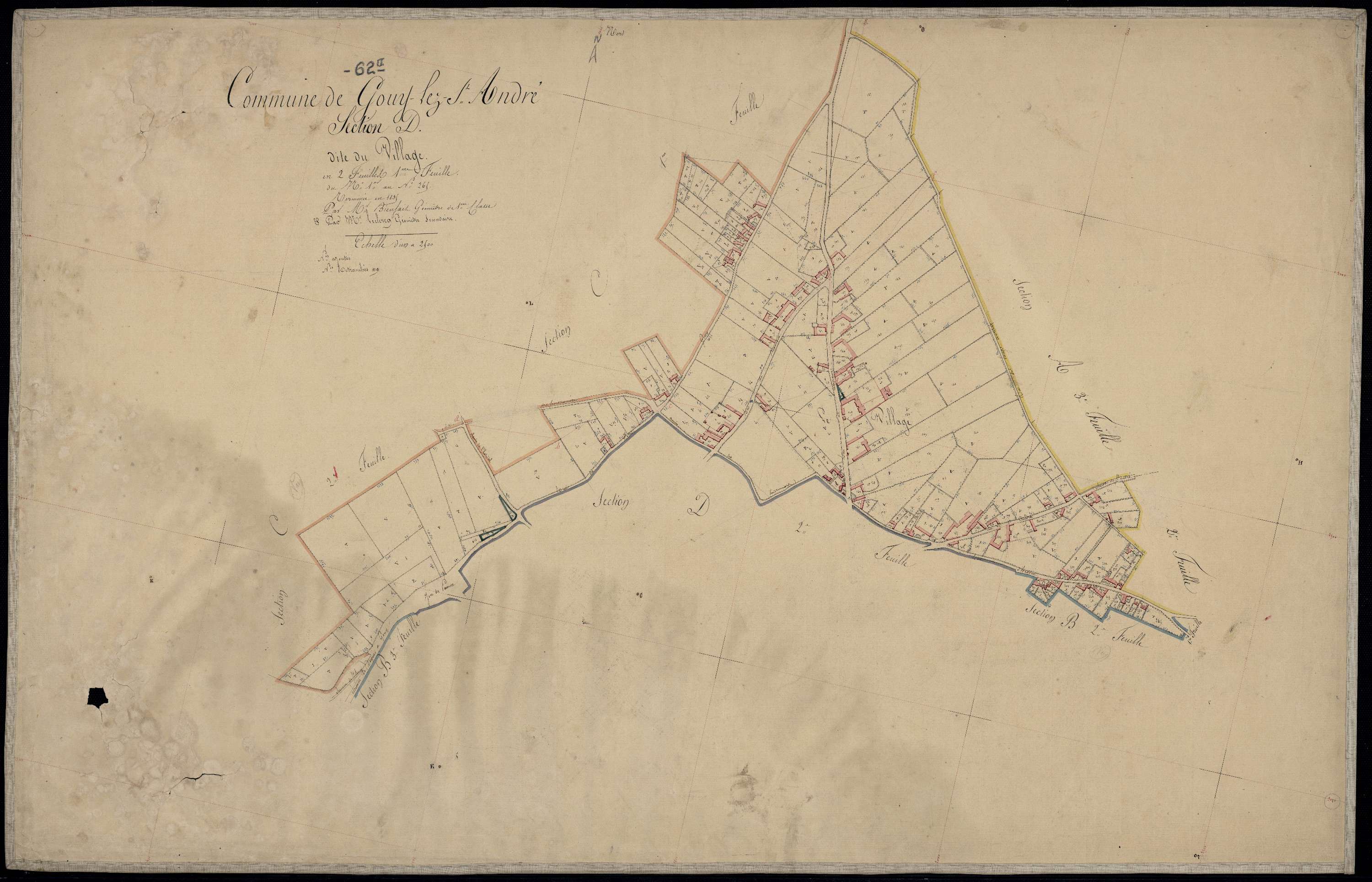 Gouy-Saint-André - Section D, 1re feuille